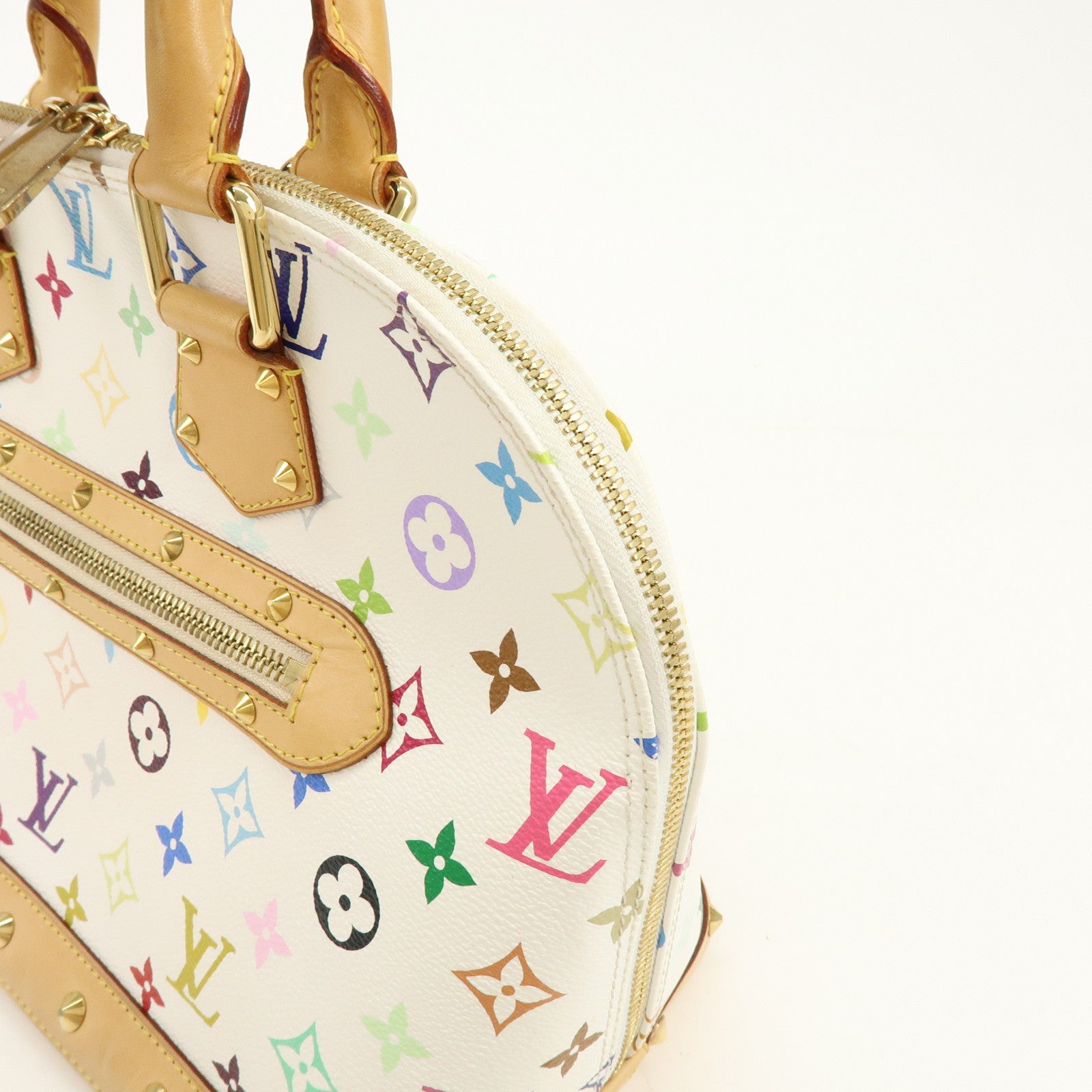 Louis Vuitton Monogram Multicolor Alma PM Hand Bag Blanc M92647