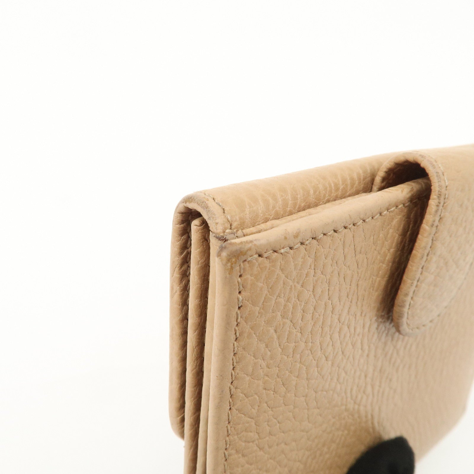 GUCCI Interlocking G Leather Bi-Hold Compact Wallet Brown 615525