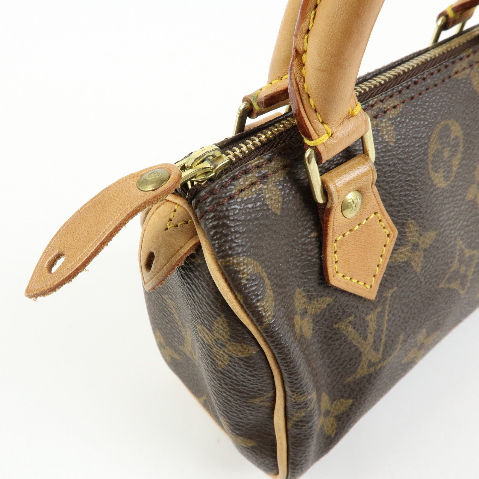 Louis Vuitton Monogram Mini Speedy Hand Shoulder Bag Brown M41534