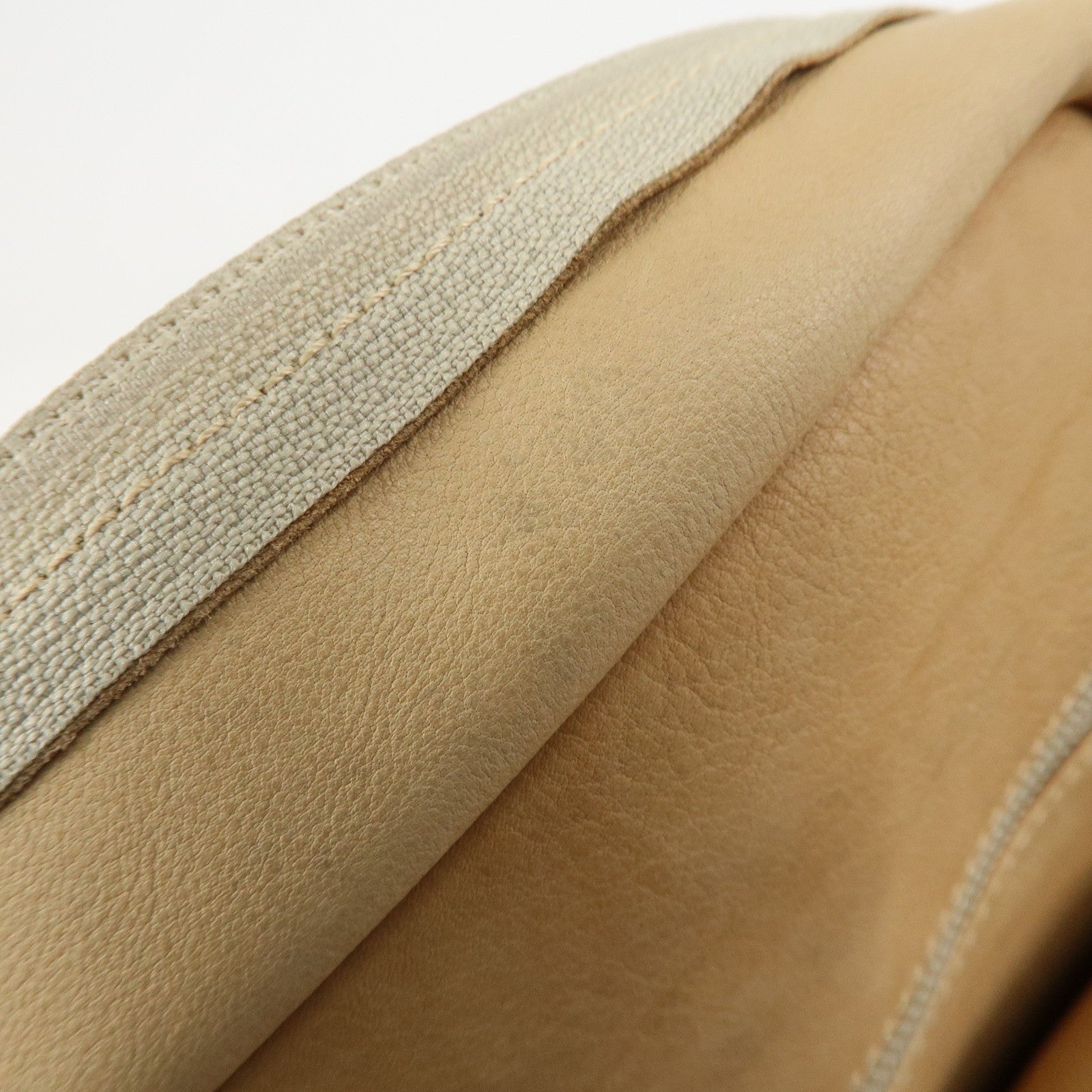 LOEWE Anagram Leather Amazona 35 Hand Bag Tote Bag Beige Ivory