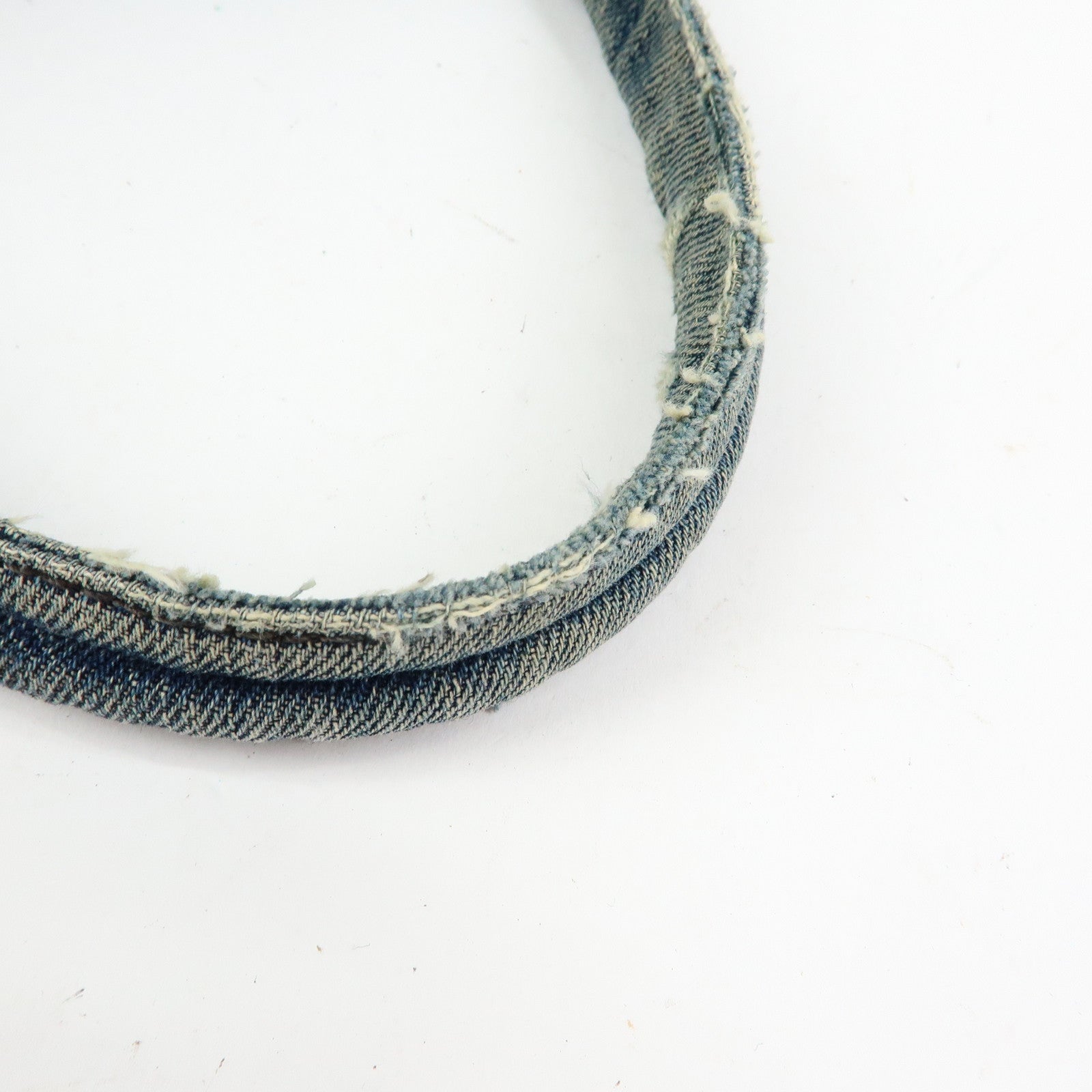 PRADA Triangle Logo Canapa Denim Tote Bag Hand Bag Shoulder Bag