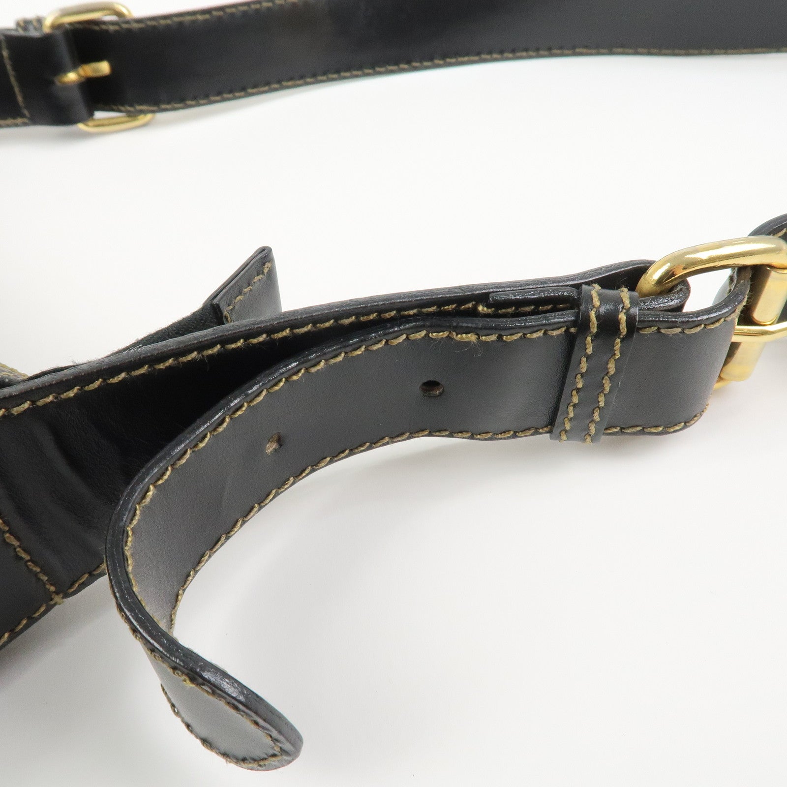 FENDI Pequin PVC Shoulder Bag Crossbody Bag Black 211 256510058