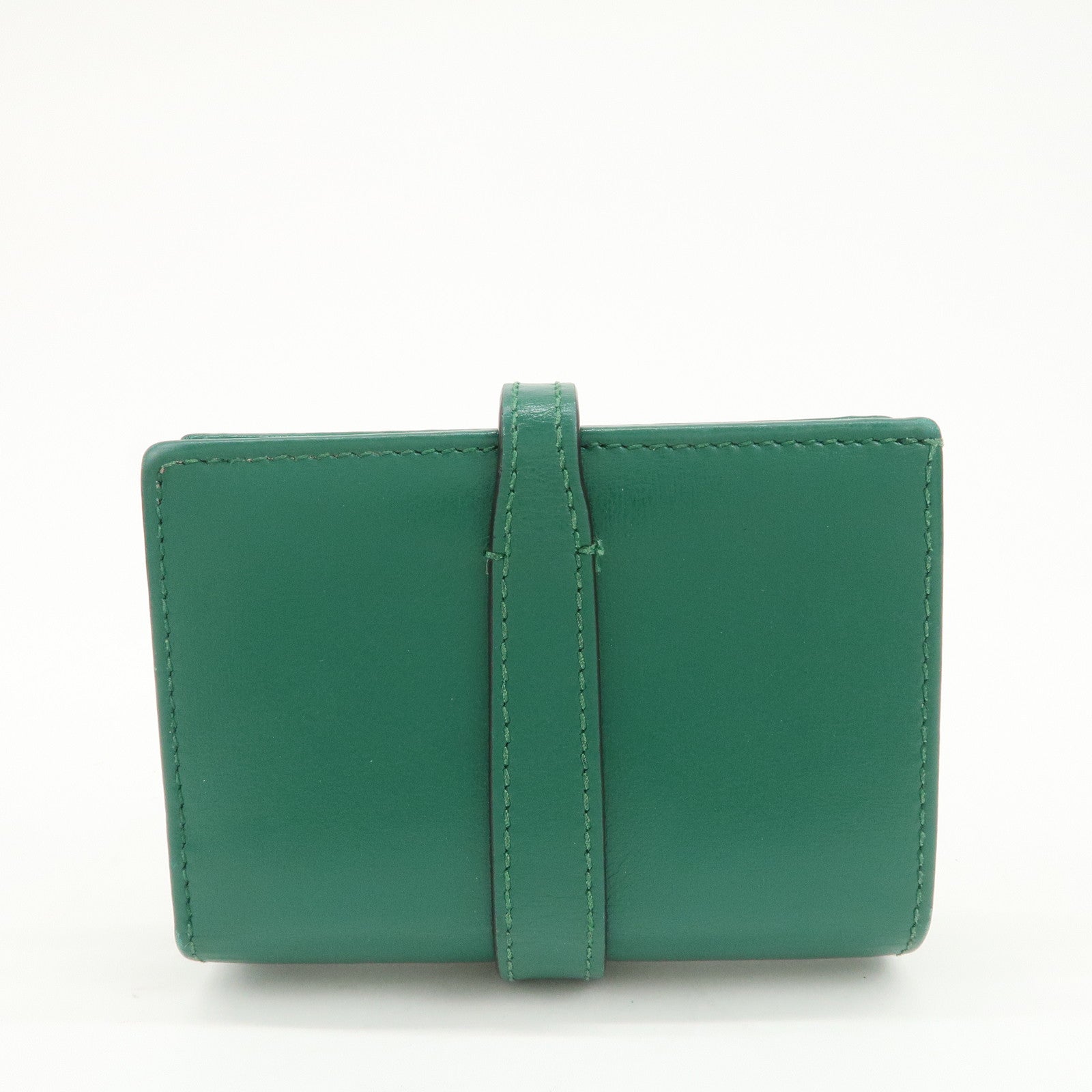 GUCCI Jackie 1961 Leather Bi-Fold Compact Wallet Green 645536