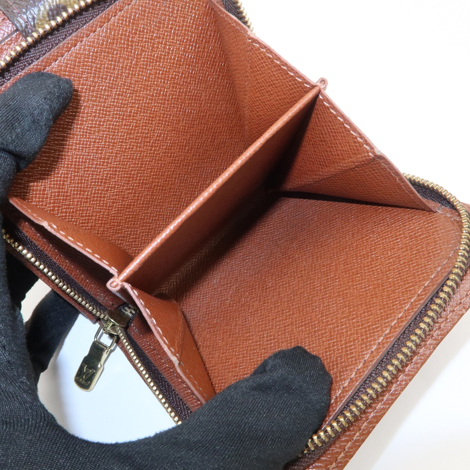 Louis Vuitton Monogram Canvas Compact Zippy Wallet Brown M61667 Used