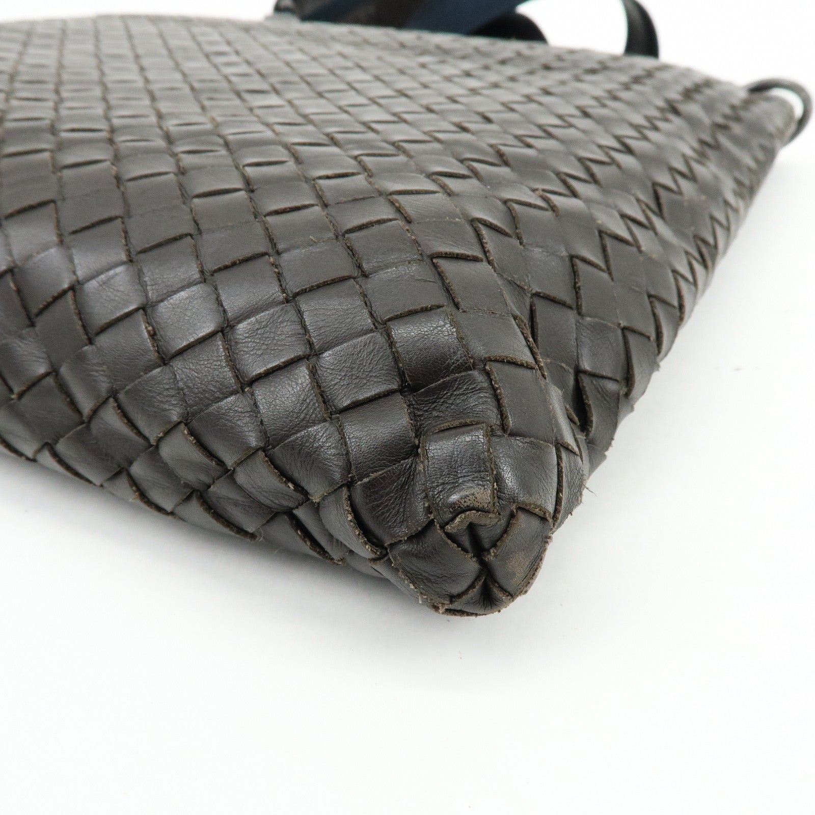 BOTTEGA VENETA Intrecciato Leather Shoulder Bag Brown 161623