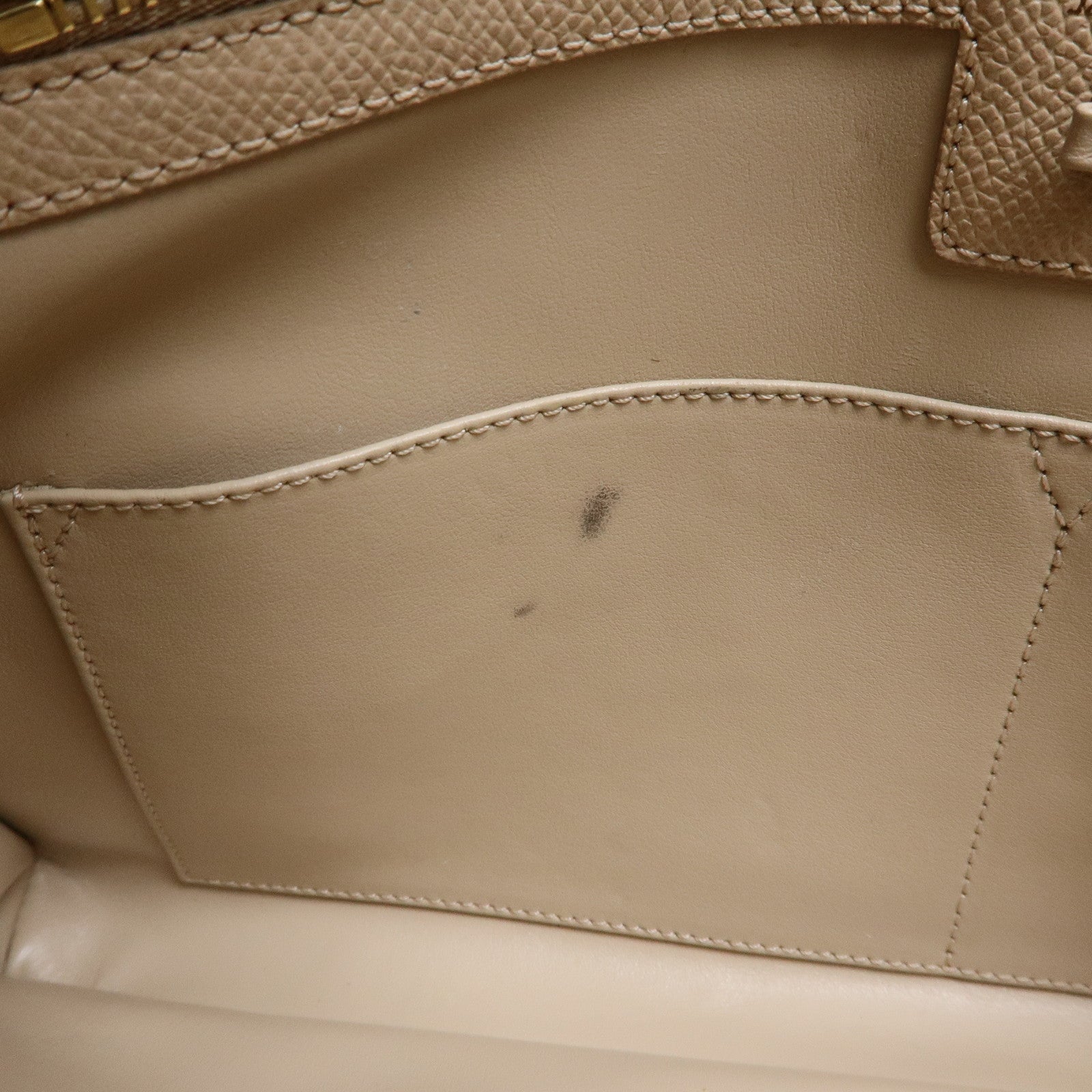 Ferragamo Vara Ribbon Leather Tote Bag Hand Bag Pink Beige