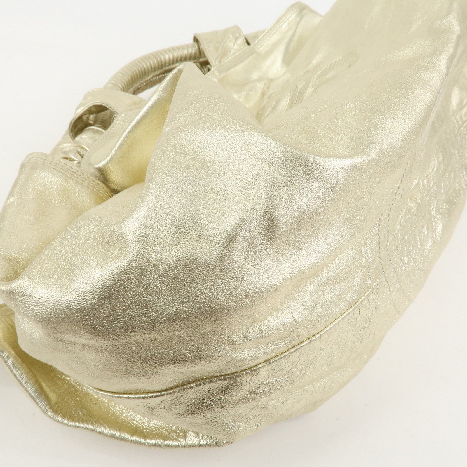 LOEWE Anagram Nappa Aire Leather Hand Bag Shoulder Bag Gold