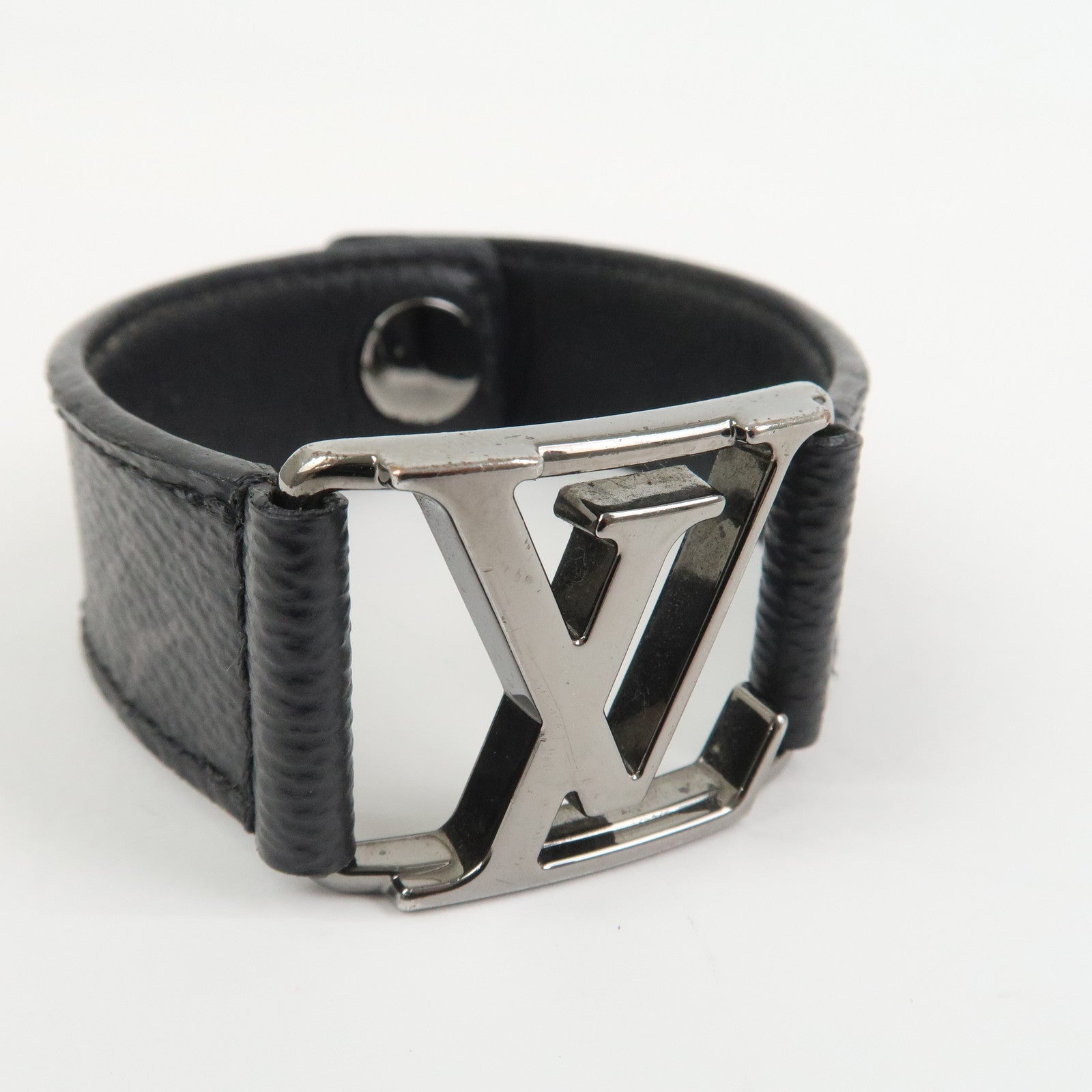 Louis Vuitton Monogram Eclips Hockenheim Bracelet Noir Black M6295