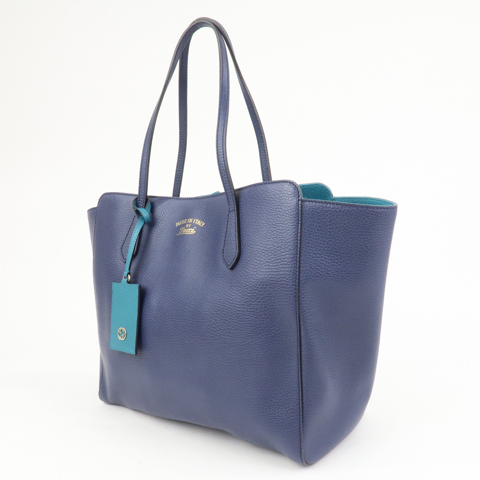 GUCCI Interlocking G Calf Leather Swing Large Shoulder Bag 354397