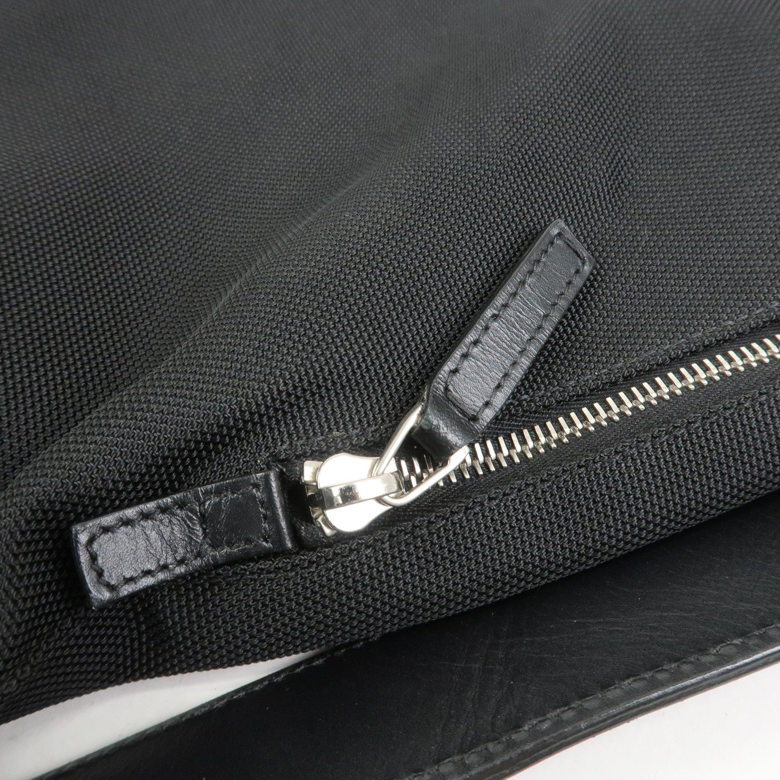 GUCCI Sherry Canvas Leather Backpack Rucksack Black 619749