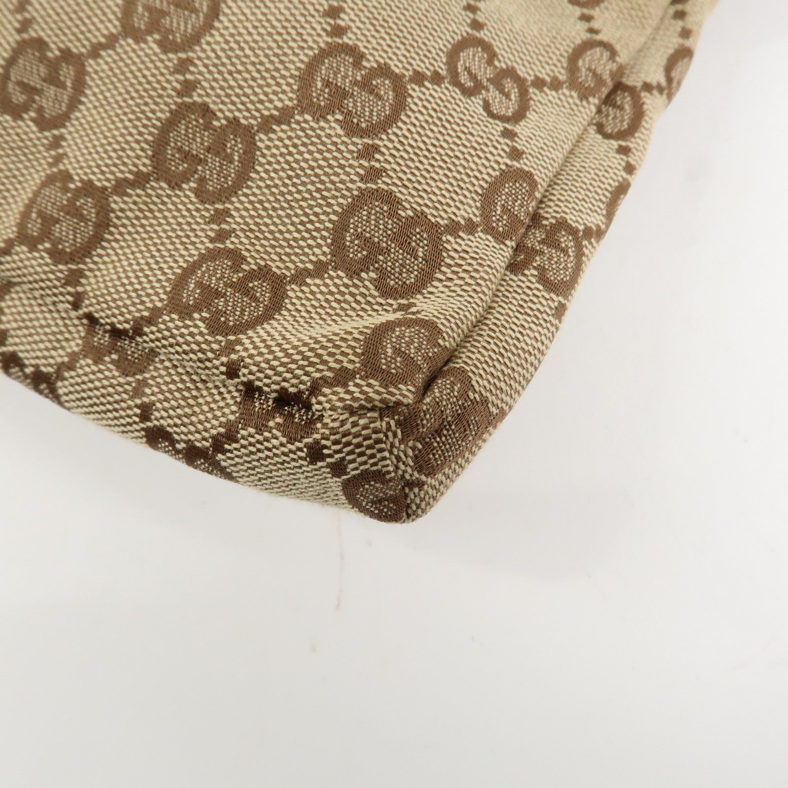 GUCCI GG Canvas Leather Waist Bag Crossbody Bag Beige Brown 28566 Used