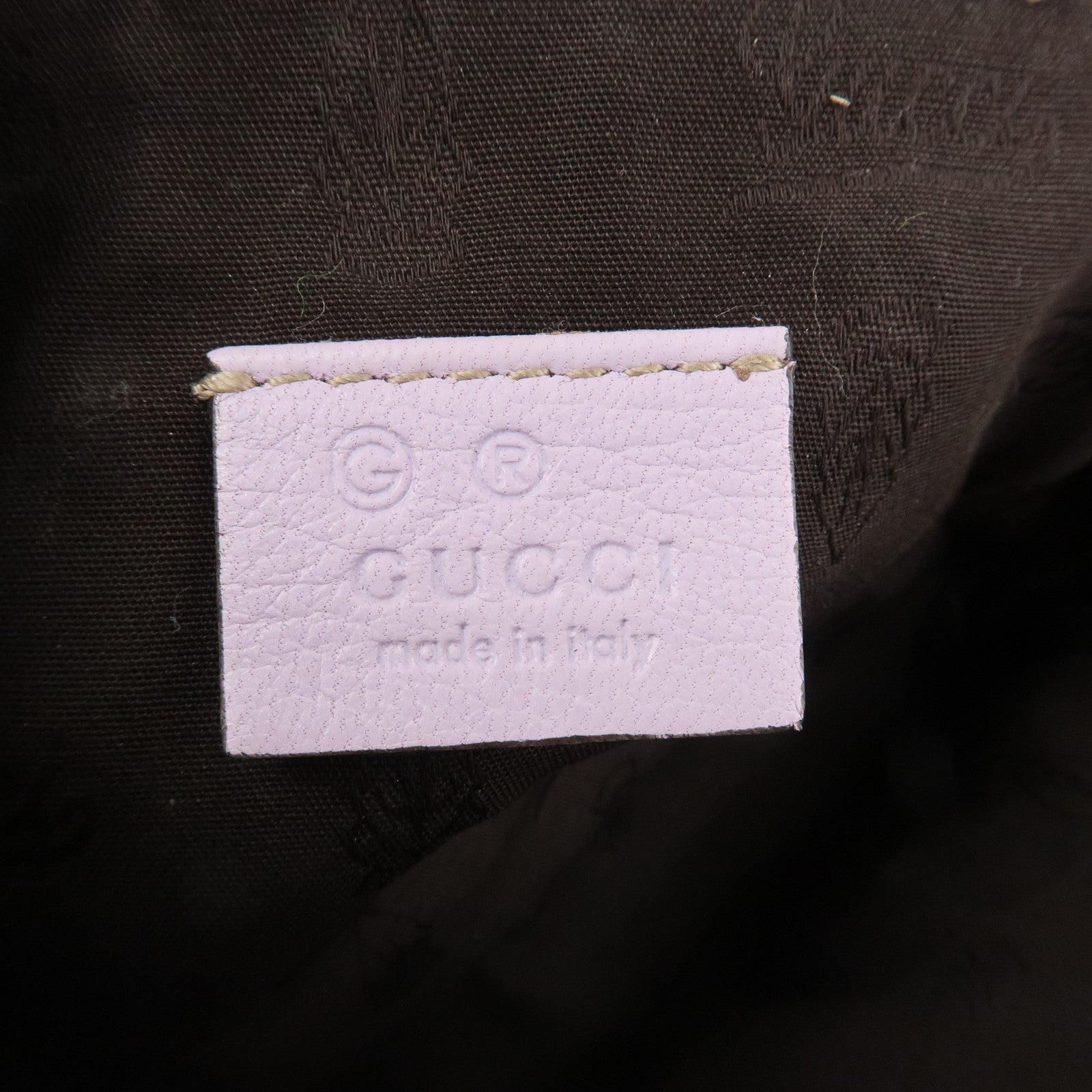 GUCCI Guccissima Leather Cosmetic Pouch Purple 272367 Used