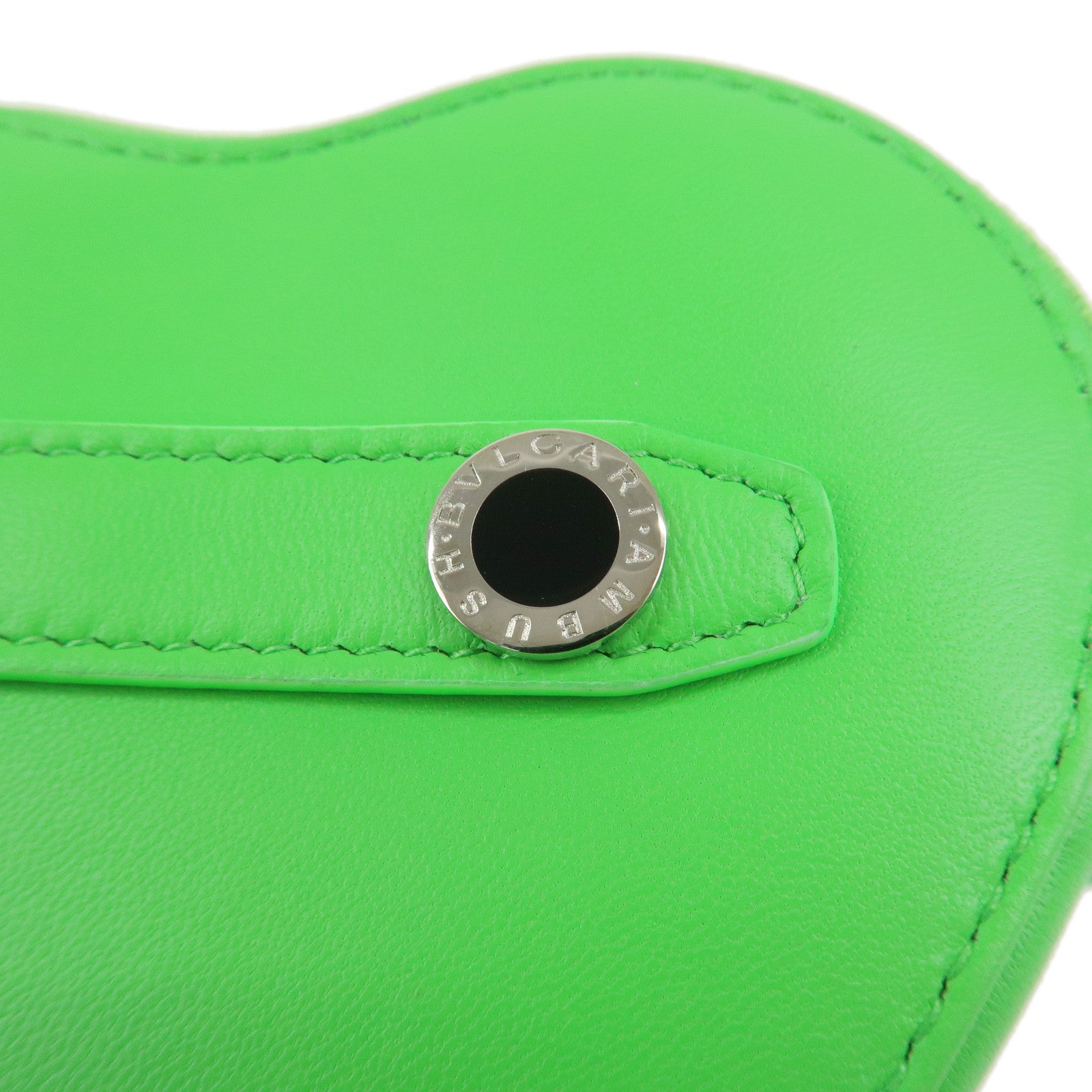 BVLGARI × AMBUSH Serpenti Lamb Skin Coin Case Coin Purse Green