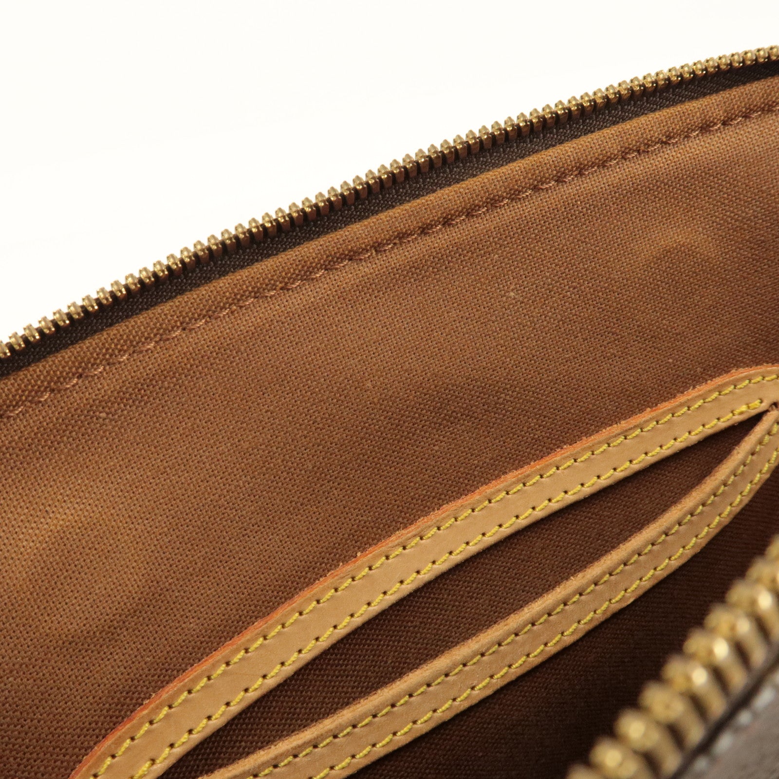 Louis Vuitton Monogram Alma Hand Bag Brown M51130 Used