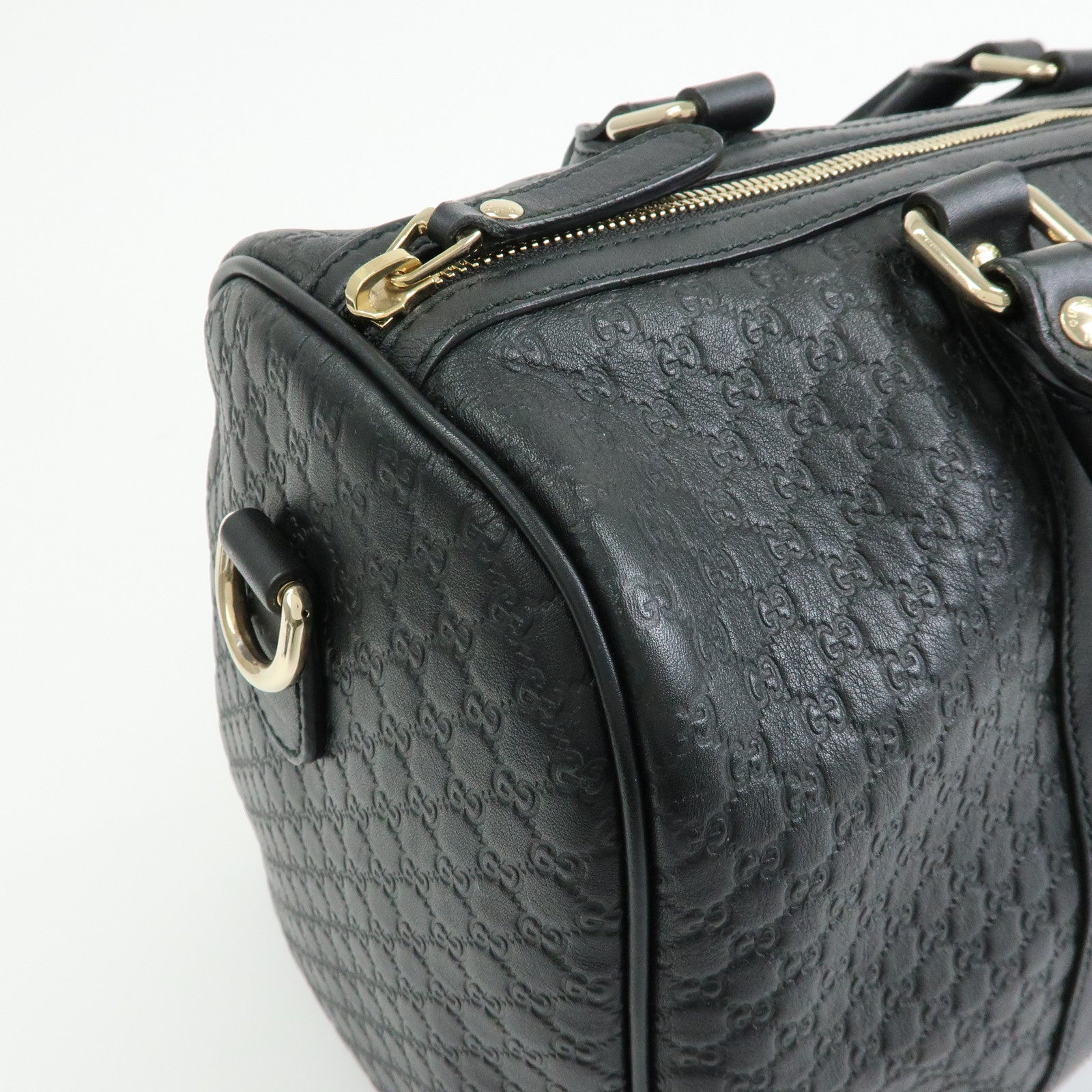 GUCCI Microguccissima Leather 2Way Boston Bag Black 449646