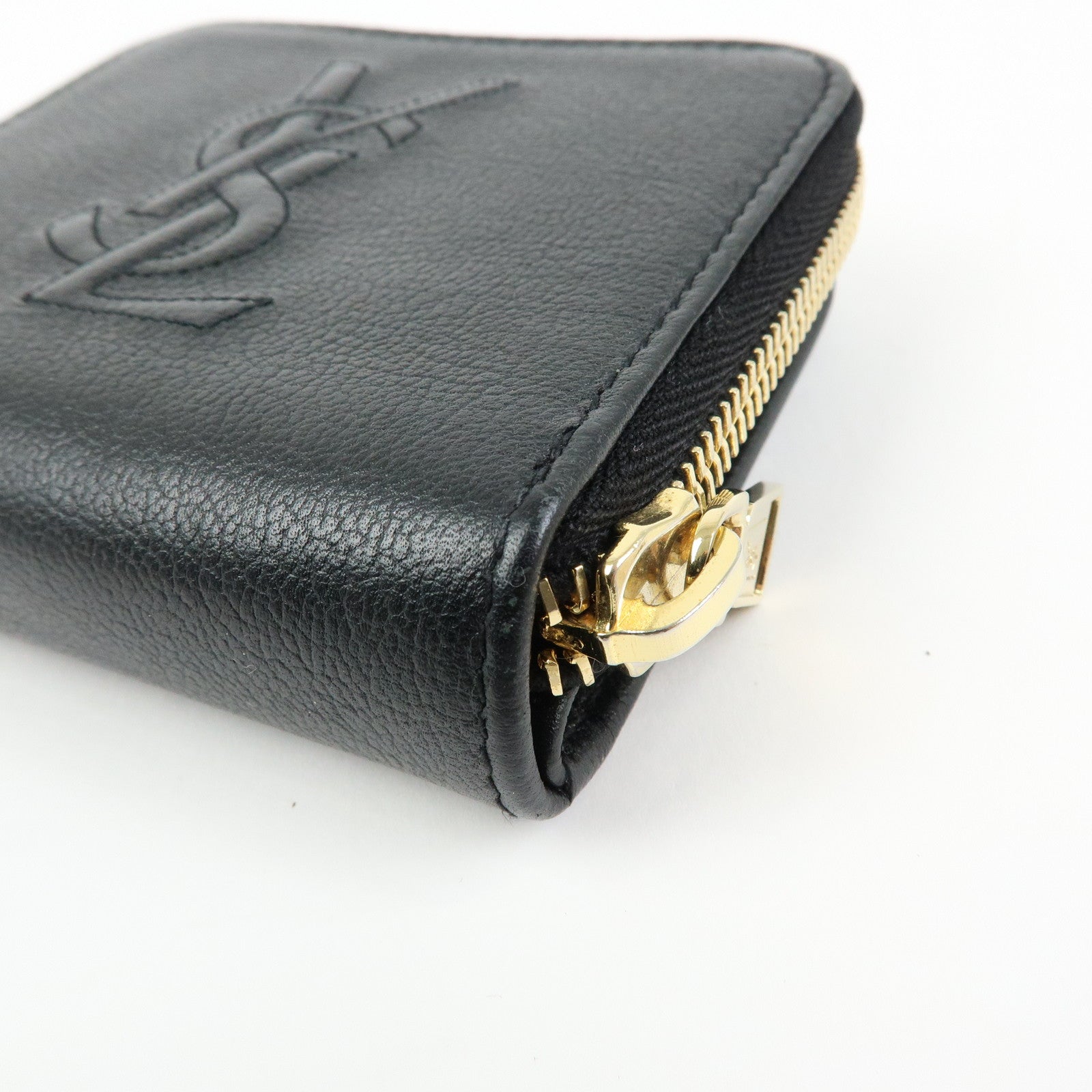 SAINT LAURENT PARIS Casandra Calf Leather Compact Wallet 568985