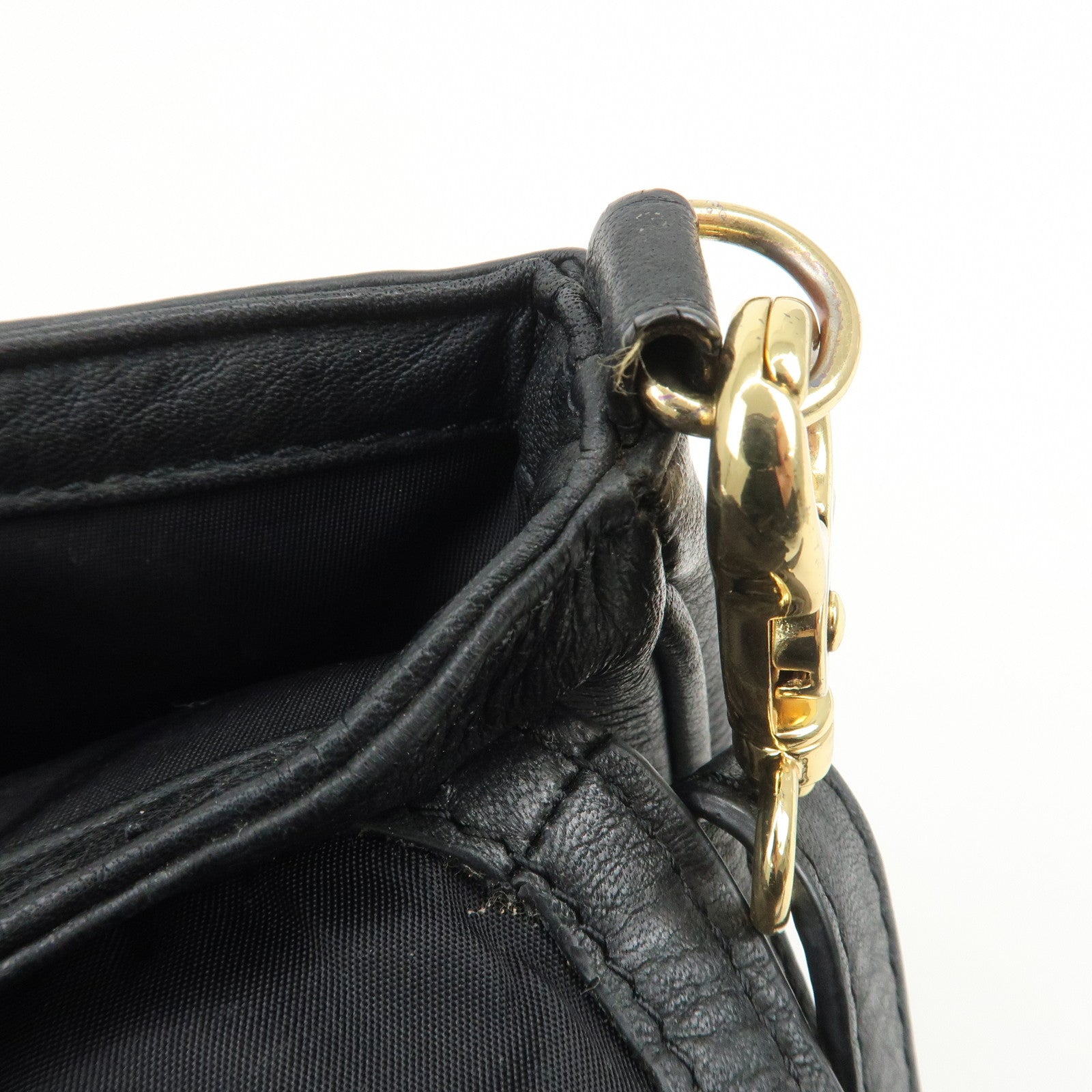 TORY BURCH Logo Leather Shoulder Bag Crossbody Bag Black