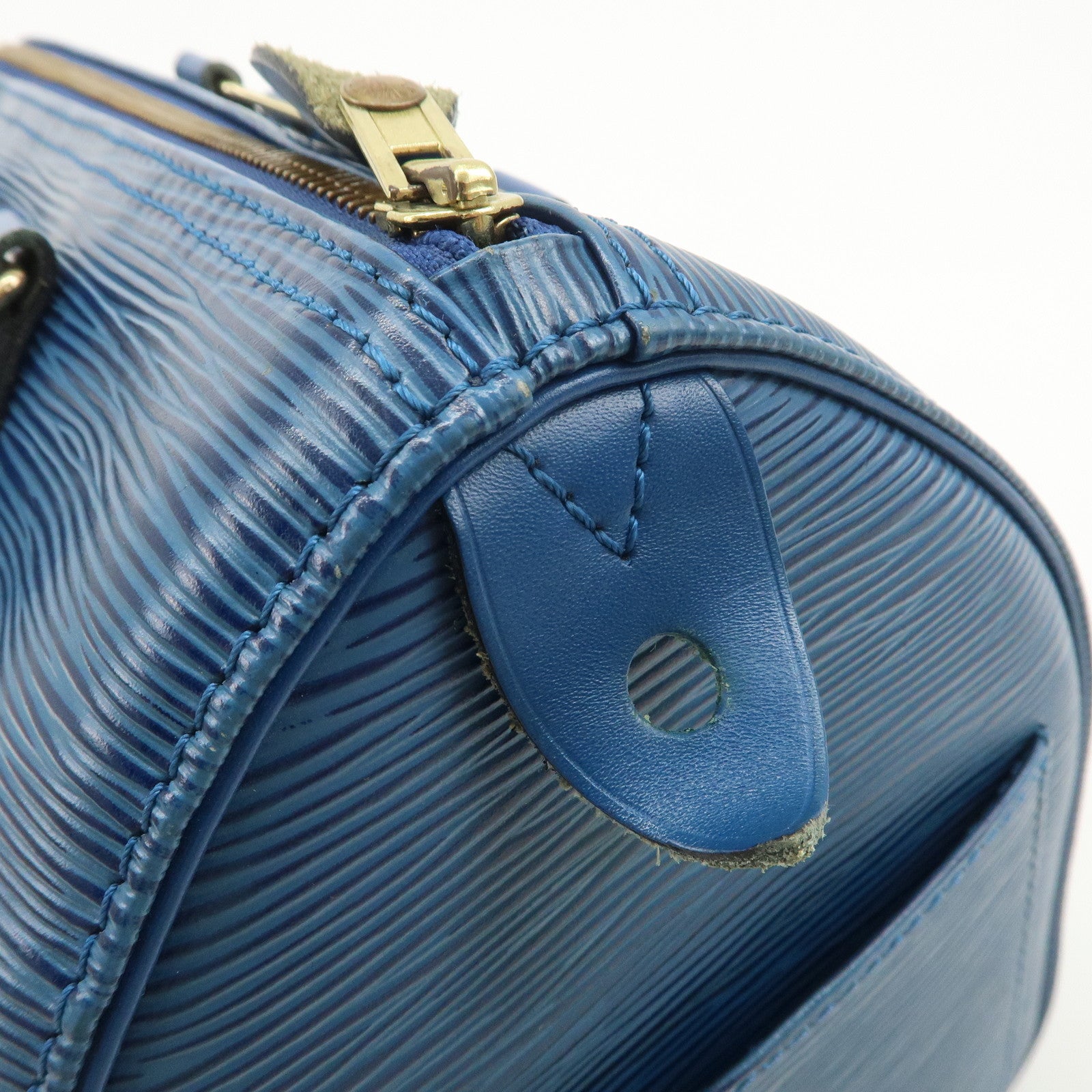 Louis Vuitton Epi Speedy 25 Hand Bag Boston Bag Toledo Blue M43015