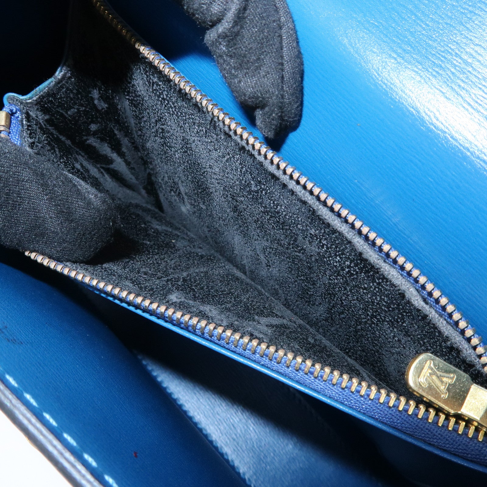 Louis Vuitton Epi Leather Malesherbes Hand Bag Toledo Blue M52375