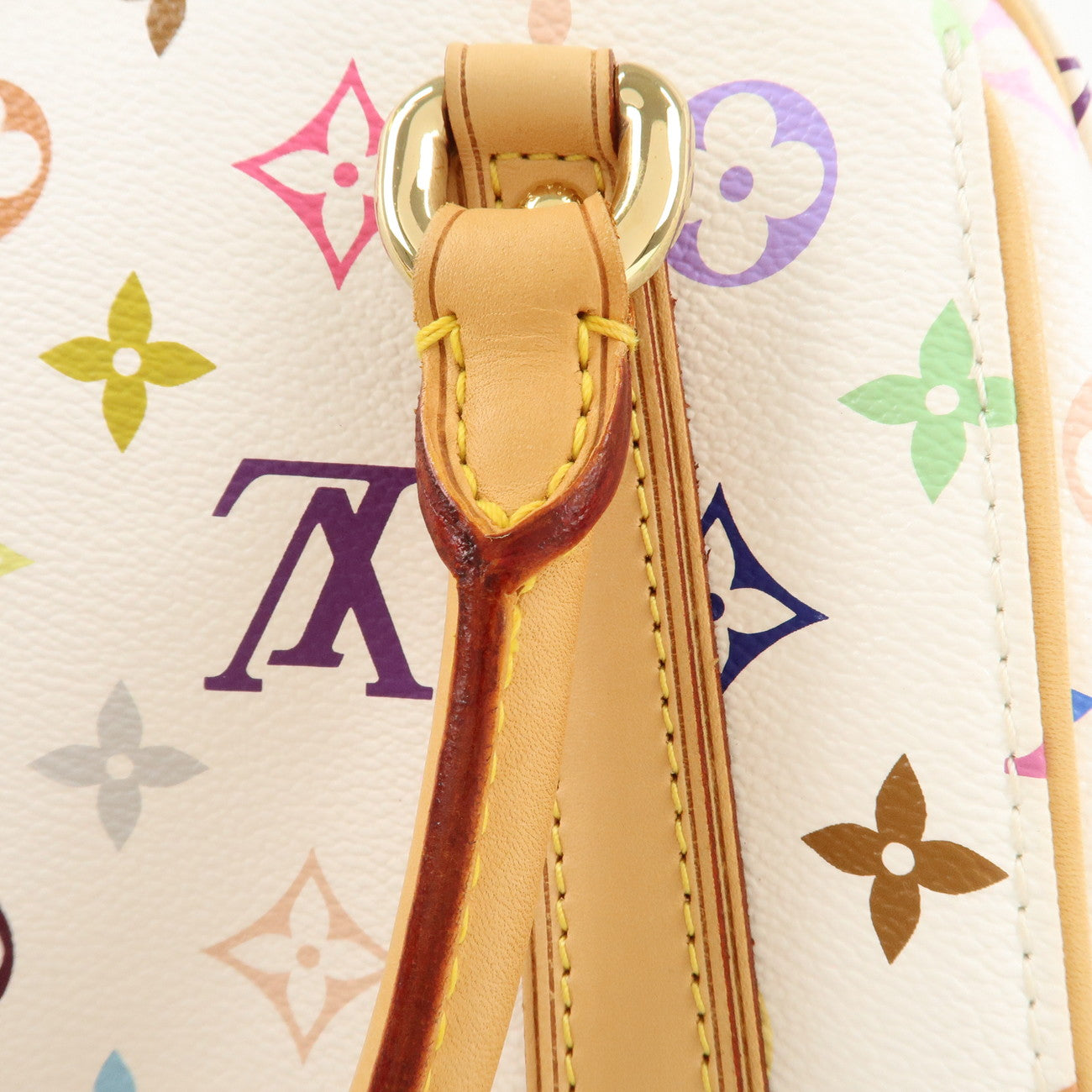Louis Vuitton Monogram Multicolor Priscilla Hand Bag Blanc M40096