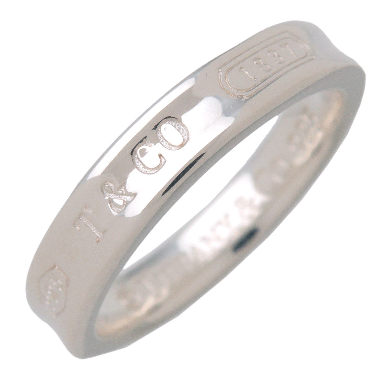 Tiffany & Co 1837 Narrow Ring SV925 Silver US6.5 EU53 HK14
