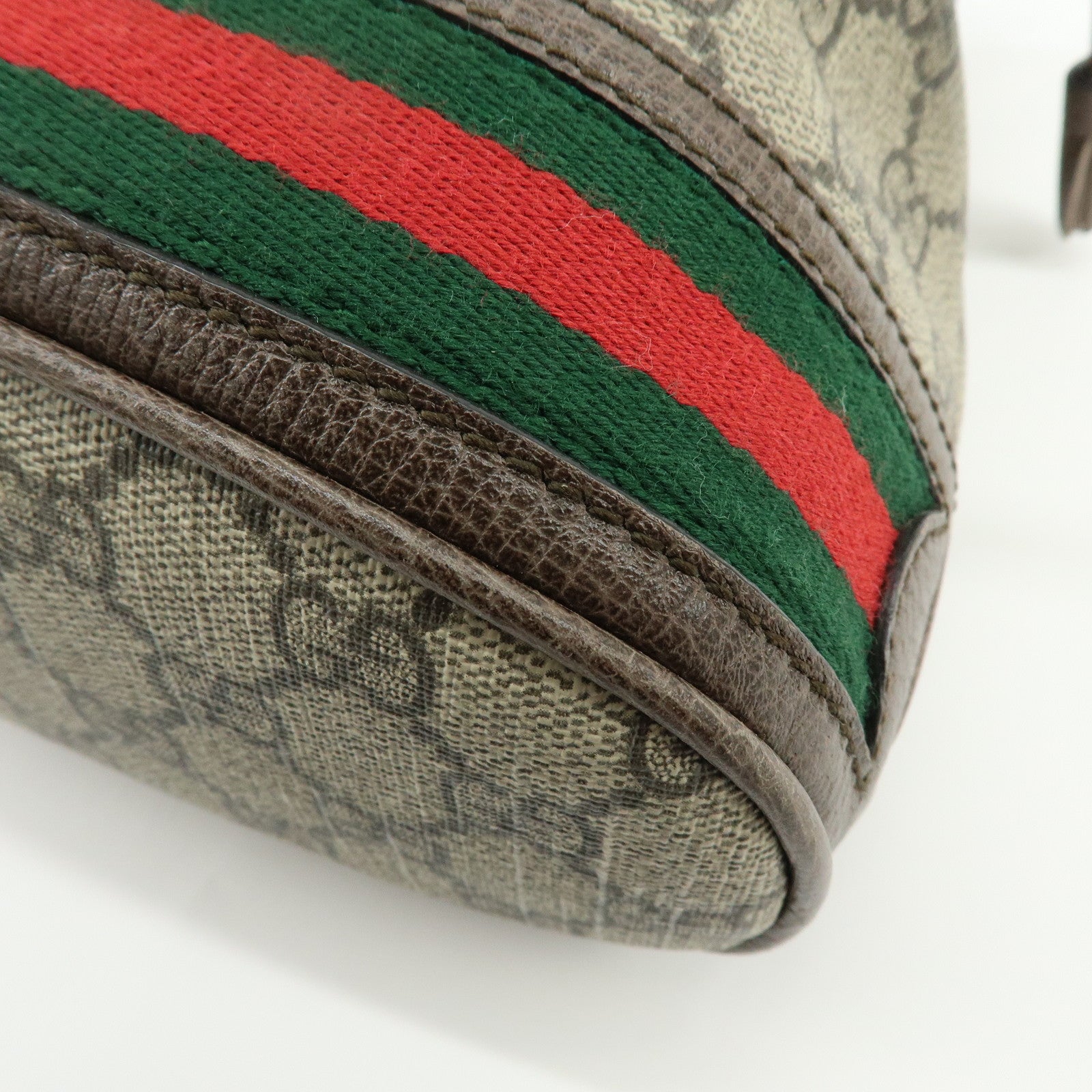 GUCCI Ophidia Sherry GG Supreme Leather 2Way Bucket Bag 550621