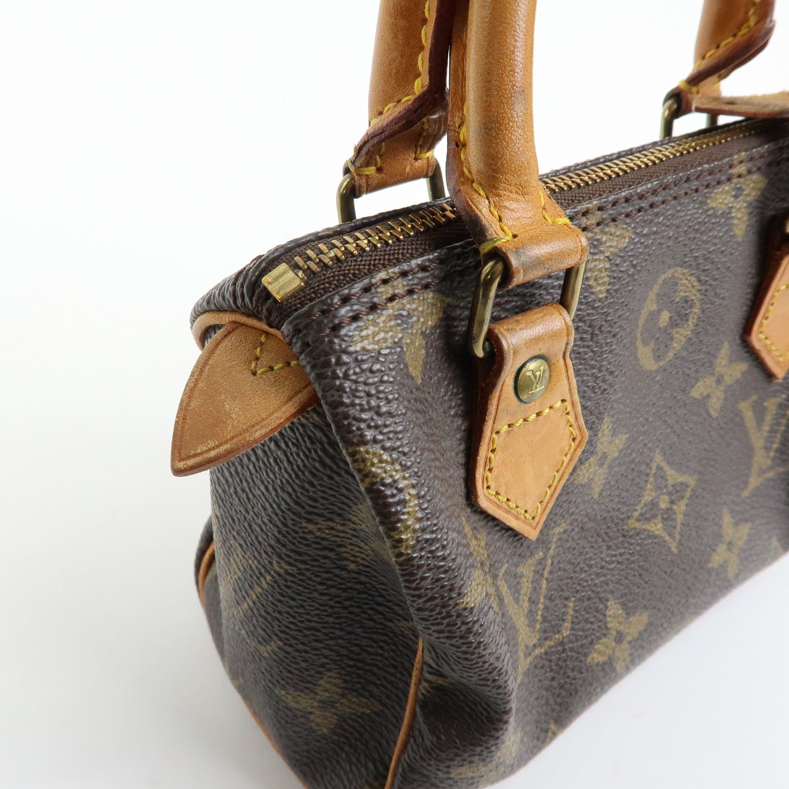 Louis Vuitton Monogram Mini Speedy & Strap Hand Bag Brown M41534