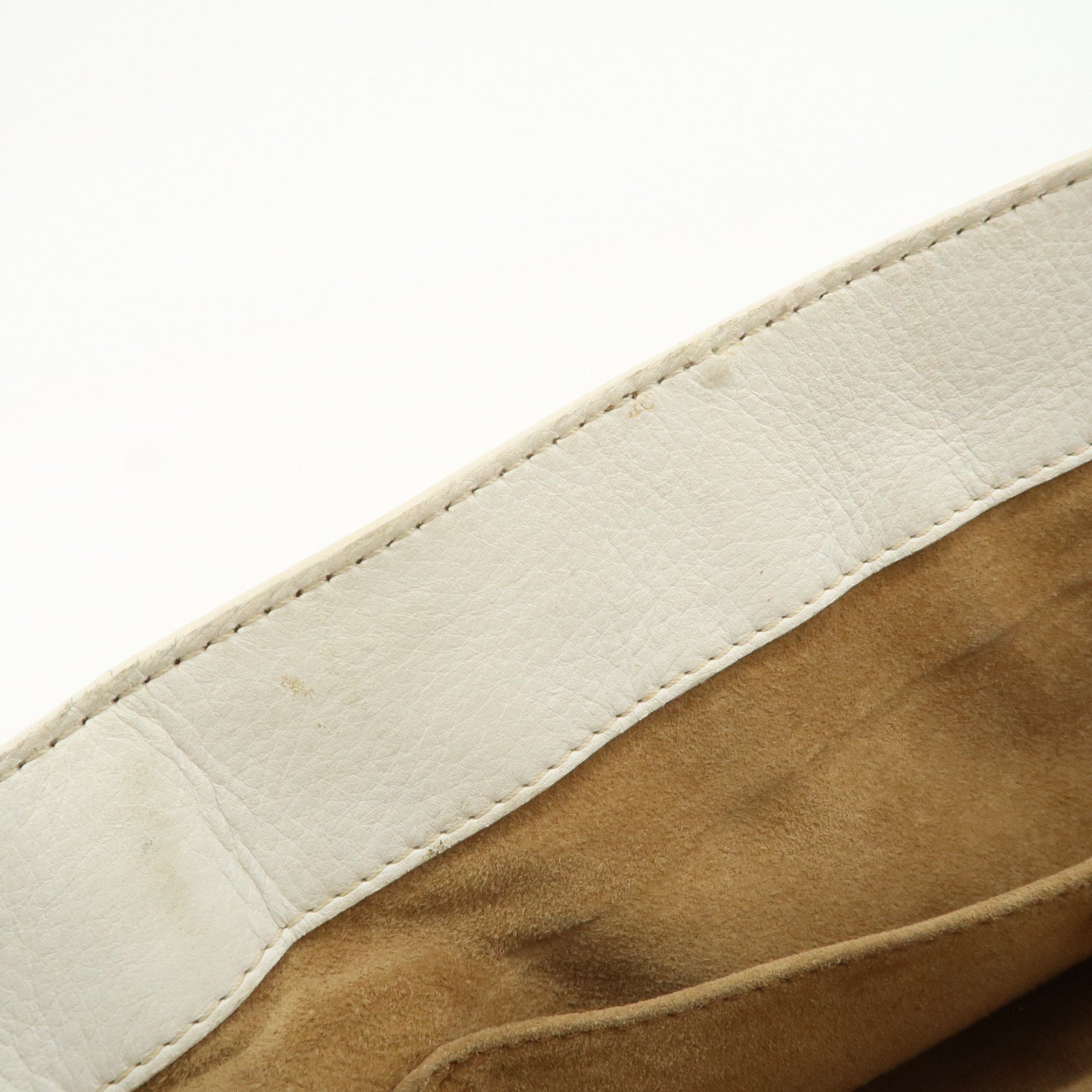 CELINE Leather Boogie Bag Hand Bag Tote Bag Ivory