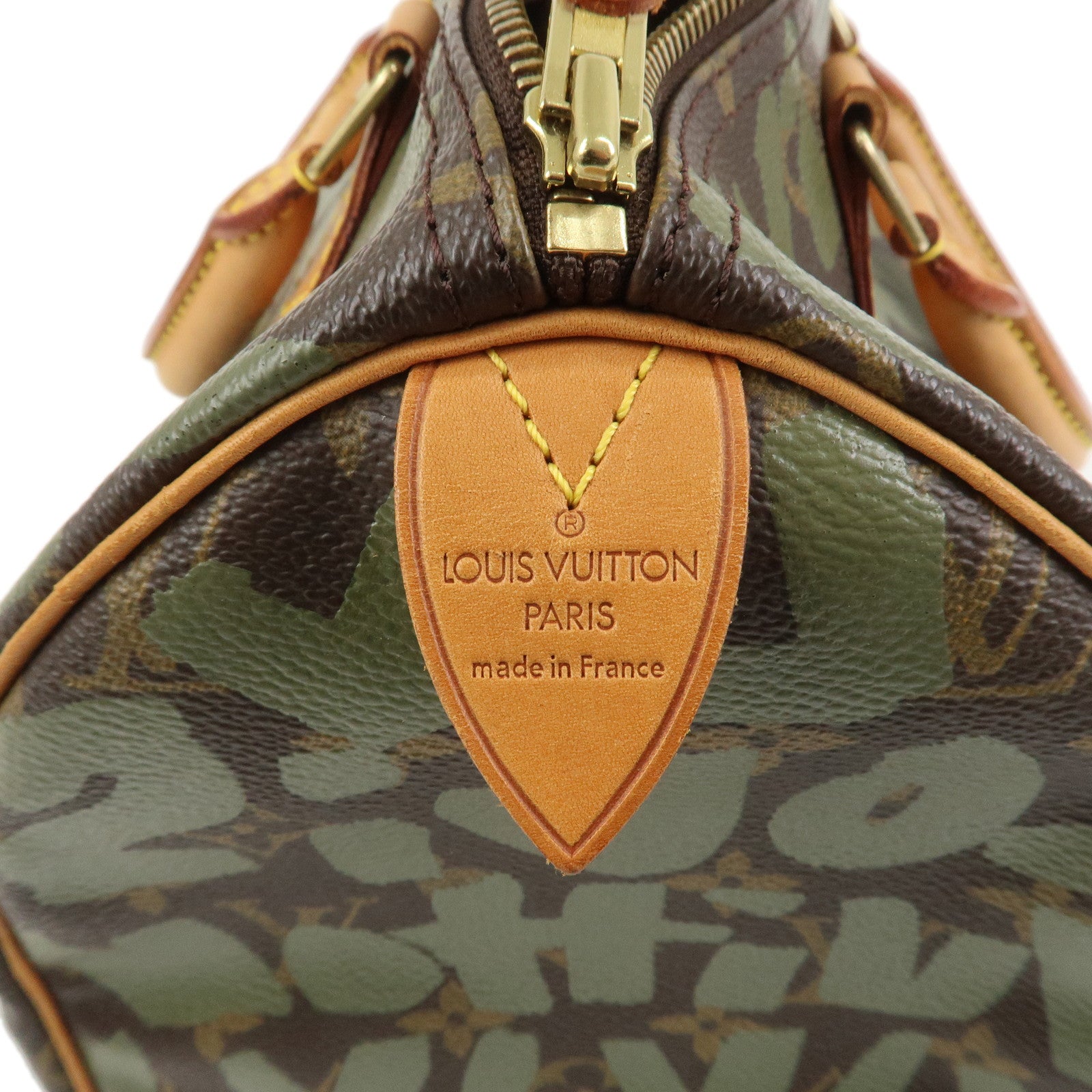 Louis Vuitton Monogram Graffiti Speedy 30 Khaki Brown M92194