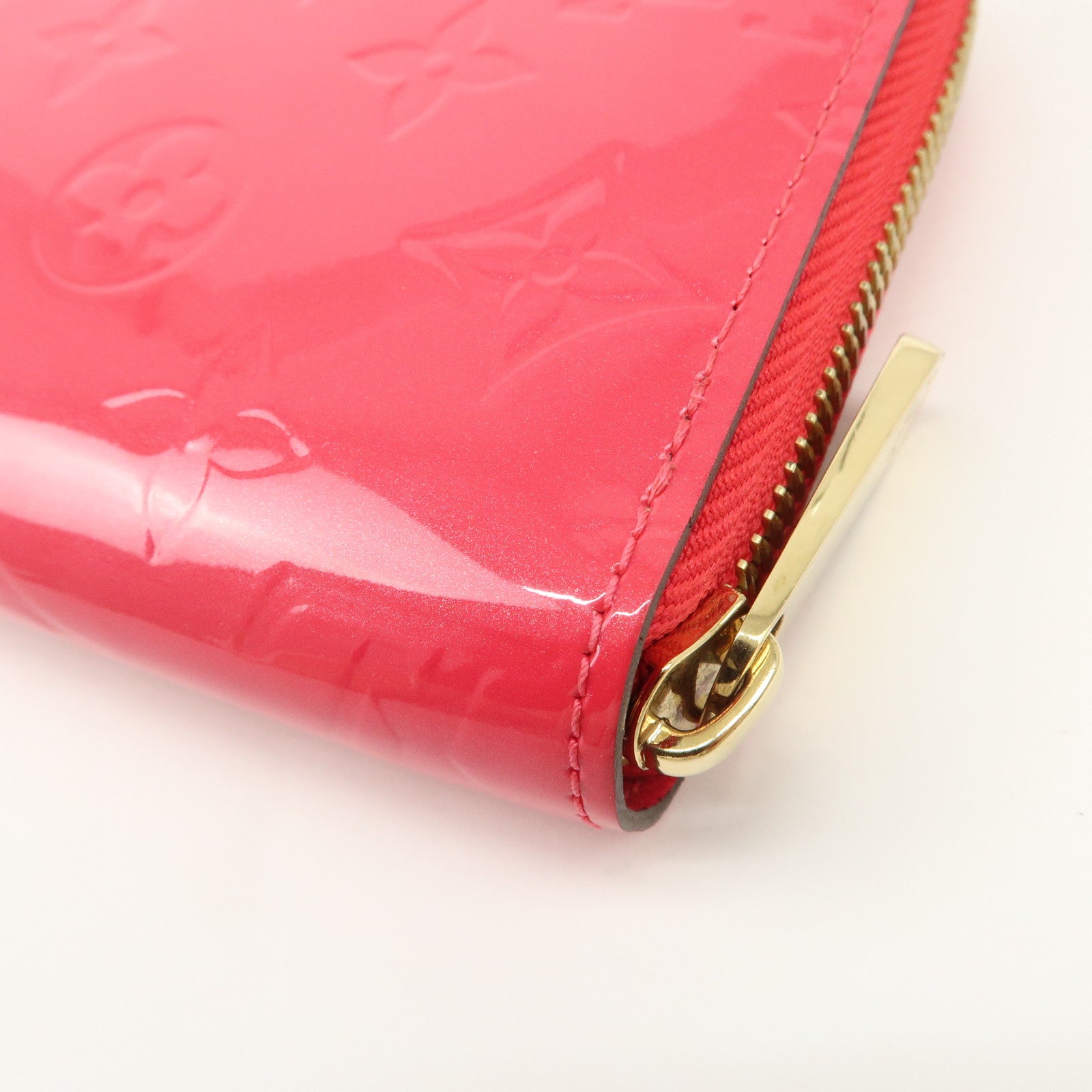 Louis Vuitton Monogram Vernis Round Zippy Wallet Hot Pink M93058 Used