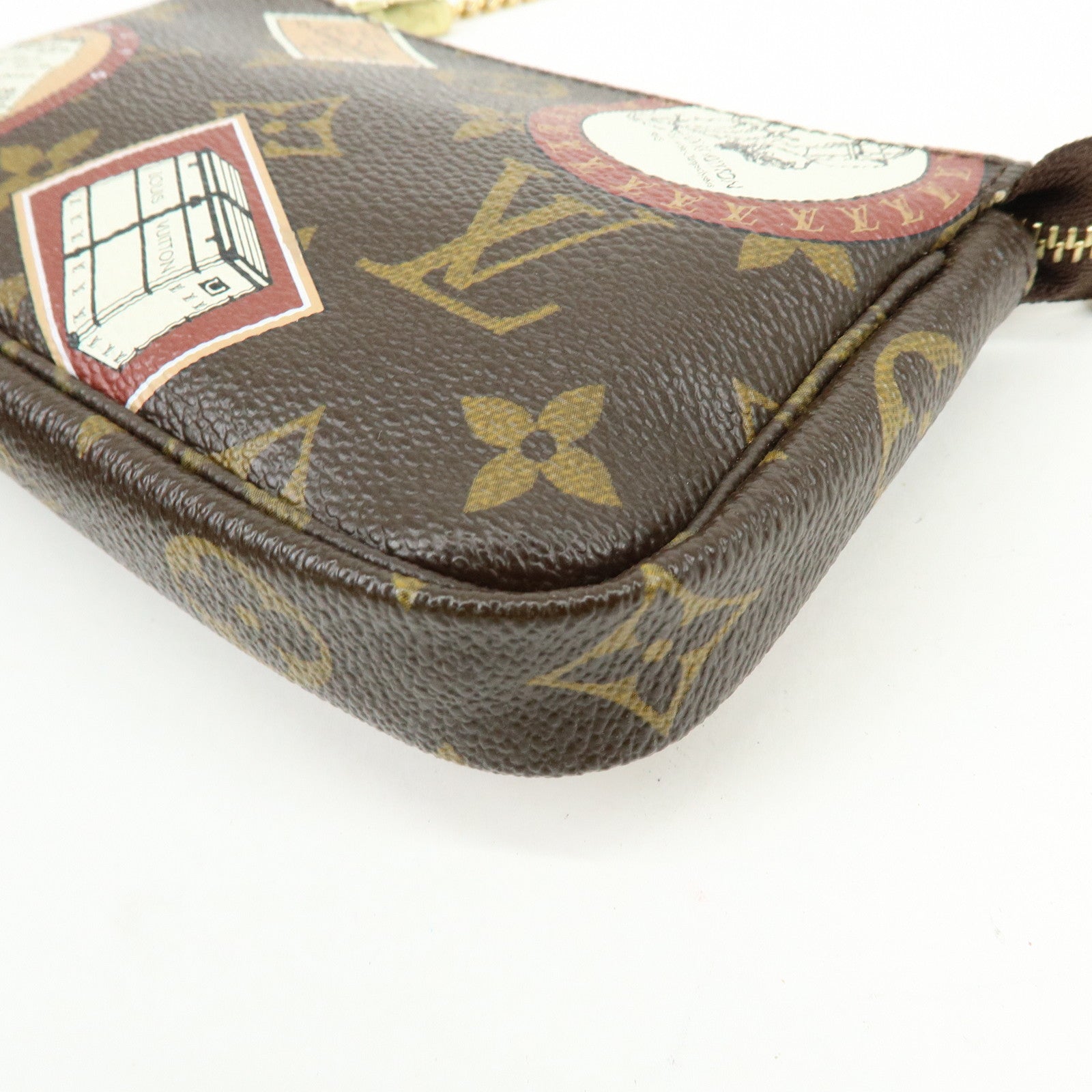 Louis Vuitton Monogram Patch Mini Pochette Accessoire Brown M95804