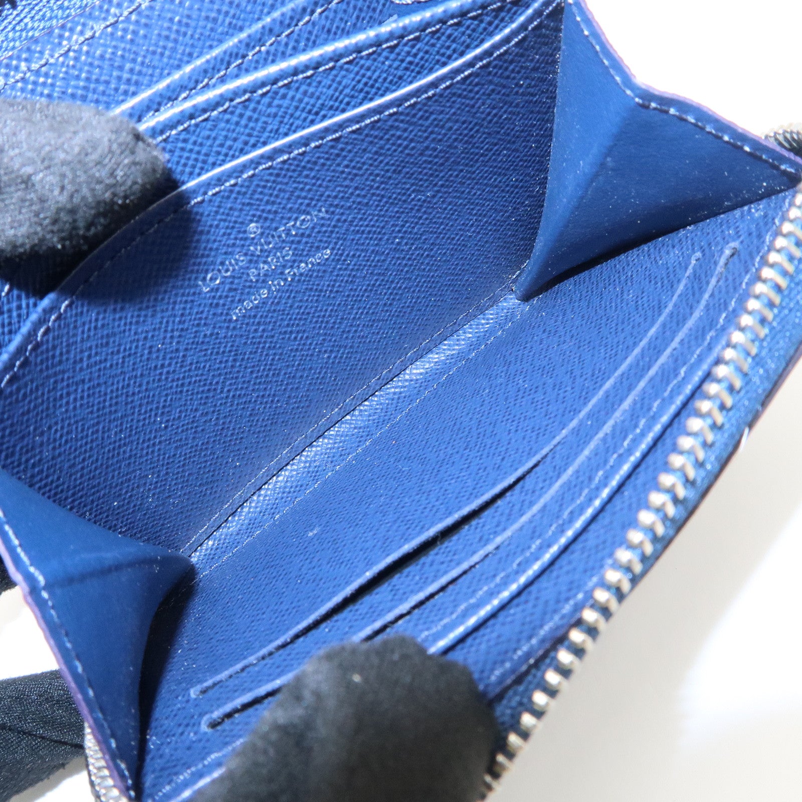 Louis Vuitton Epi leather Zippy Round Coin Case Andigo Blue M60384