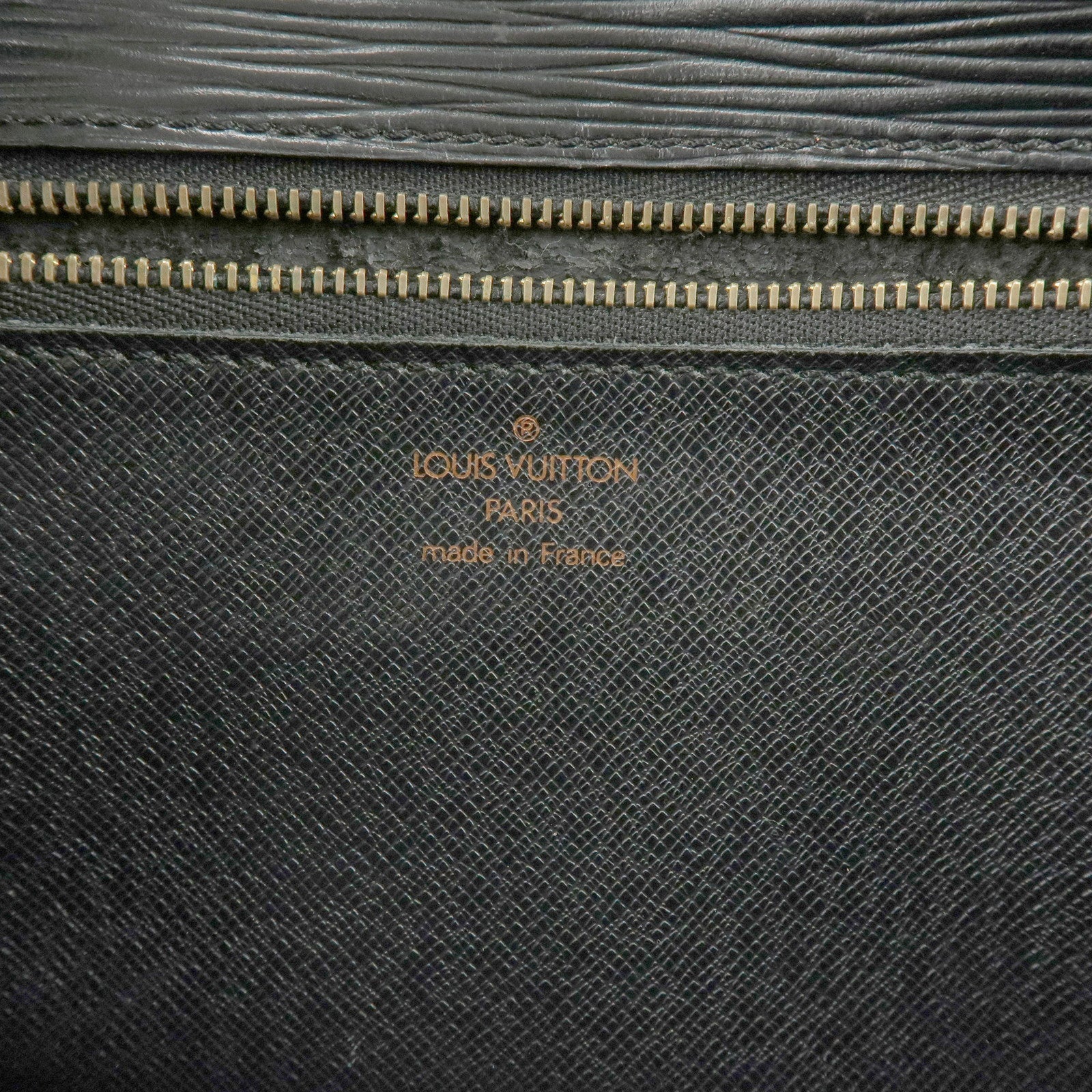 Louis Vuitton Epi Sellier Dragonne Clutch Bag Noir Black M52612