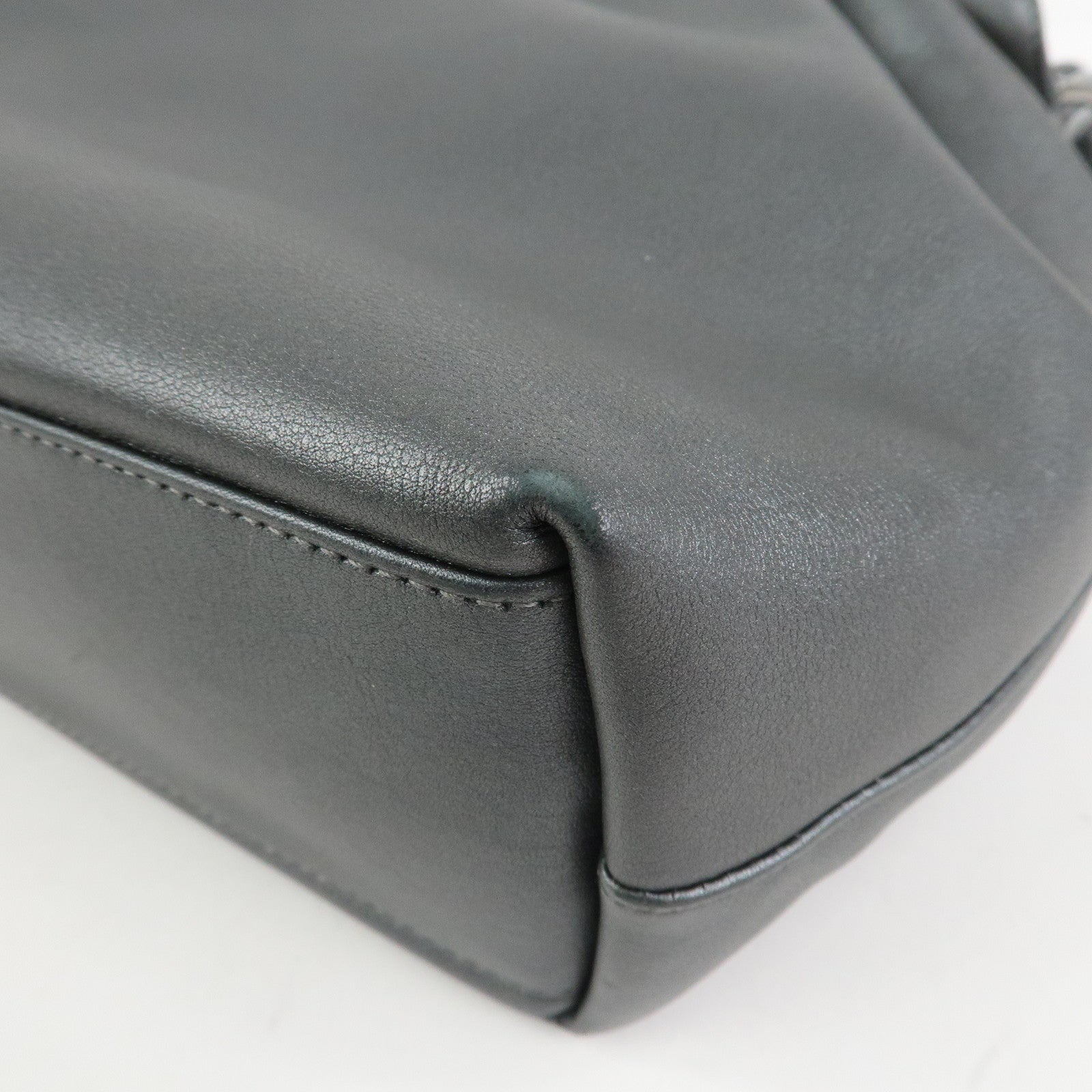 Christian Dior Maris Pearl Leather Hand Bag Gray