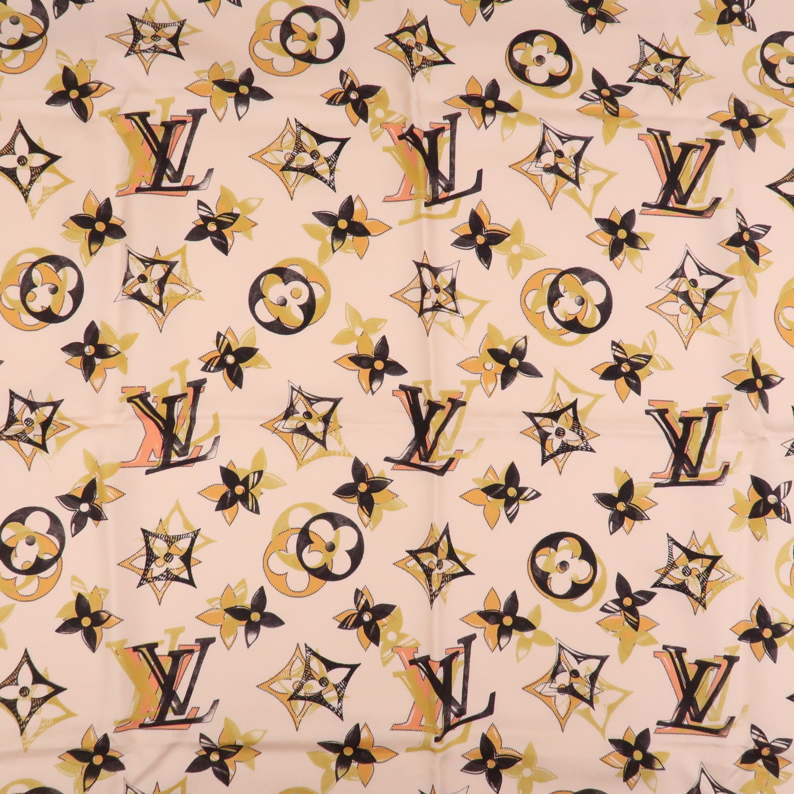 Louis Vuitton Monogram Silk 100% Scarf Pink M79267