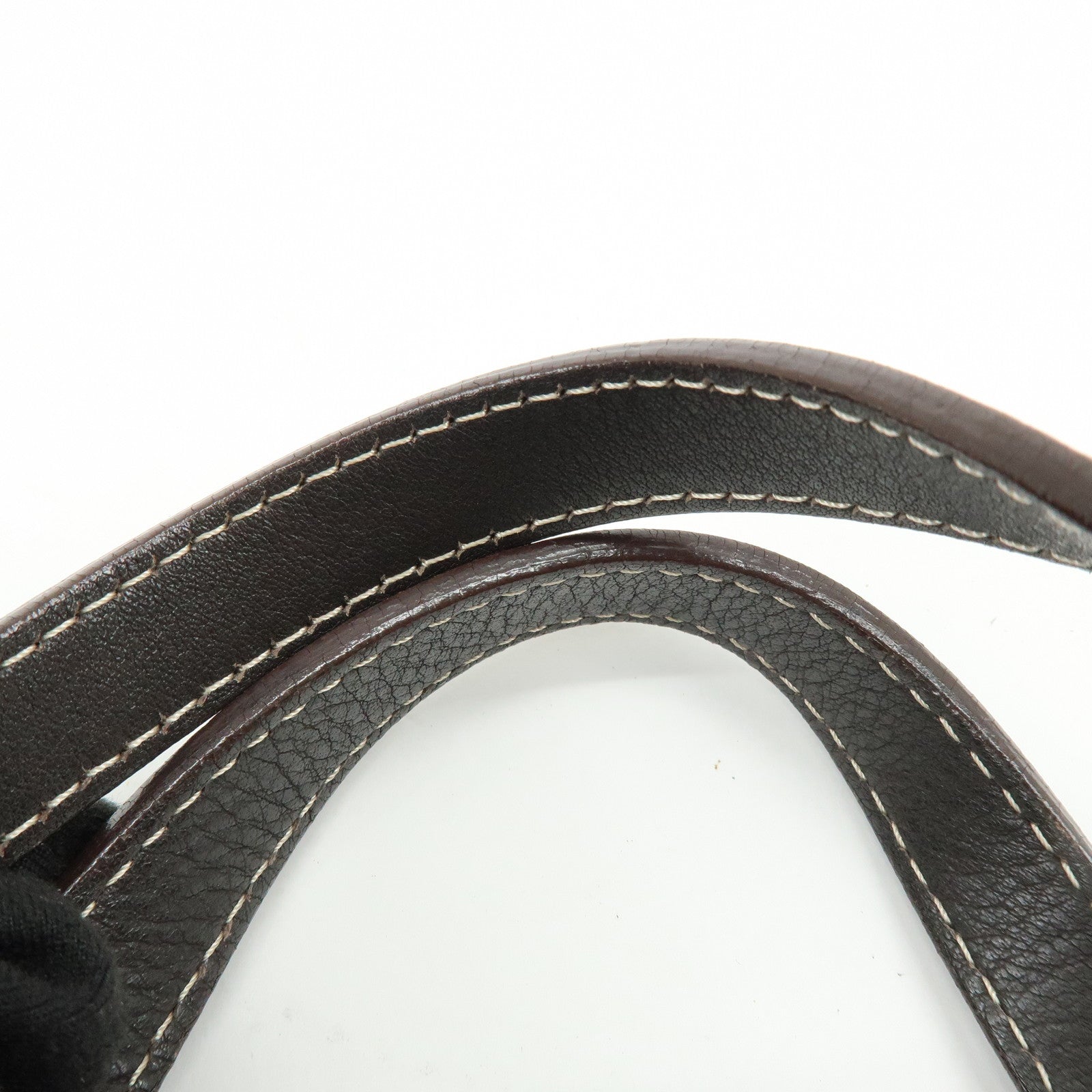 LOEWE Anagram Suede Calf Leather Hand Bag Tote Bag Brown