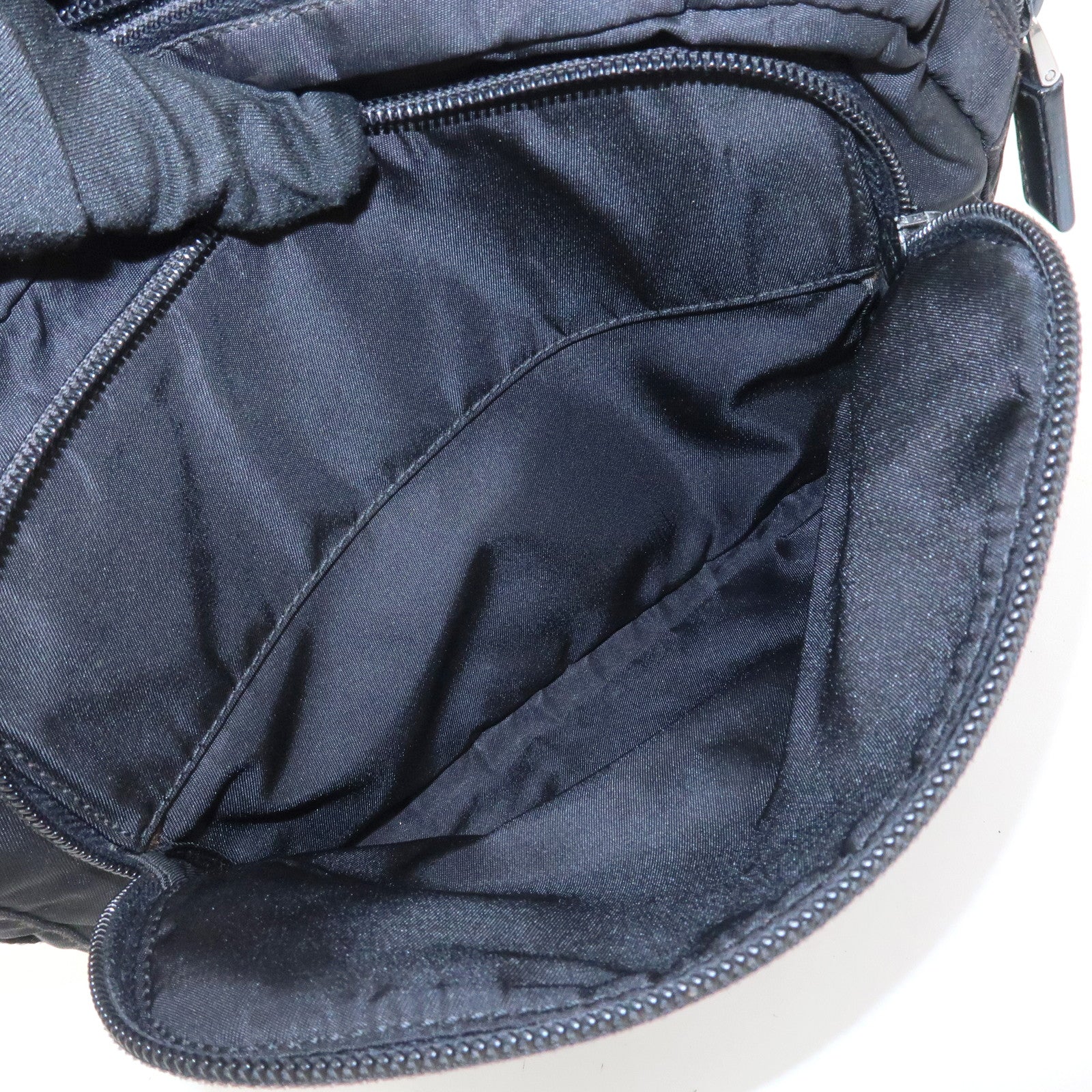 PRADA Nylon Leather Shoulder Bag Crossbody Bag Black BT0521