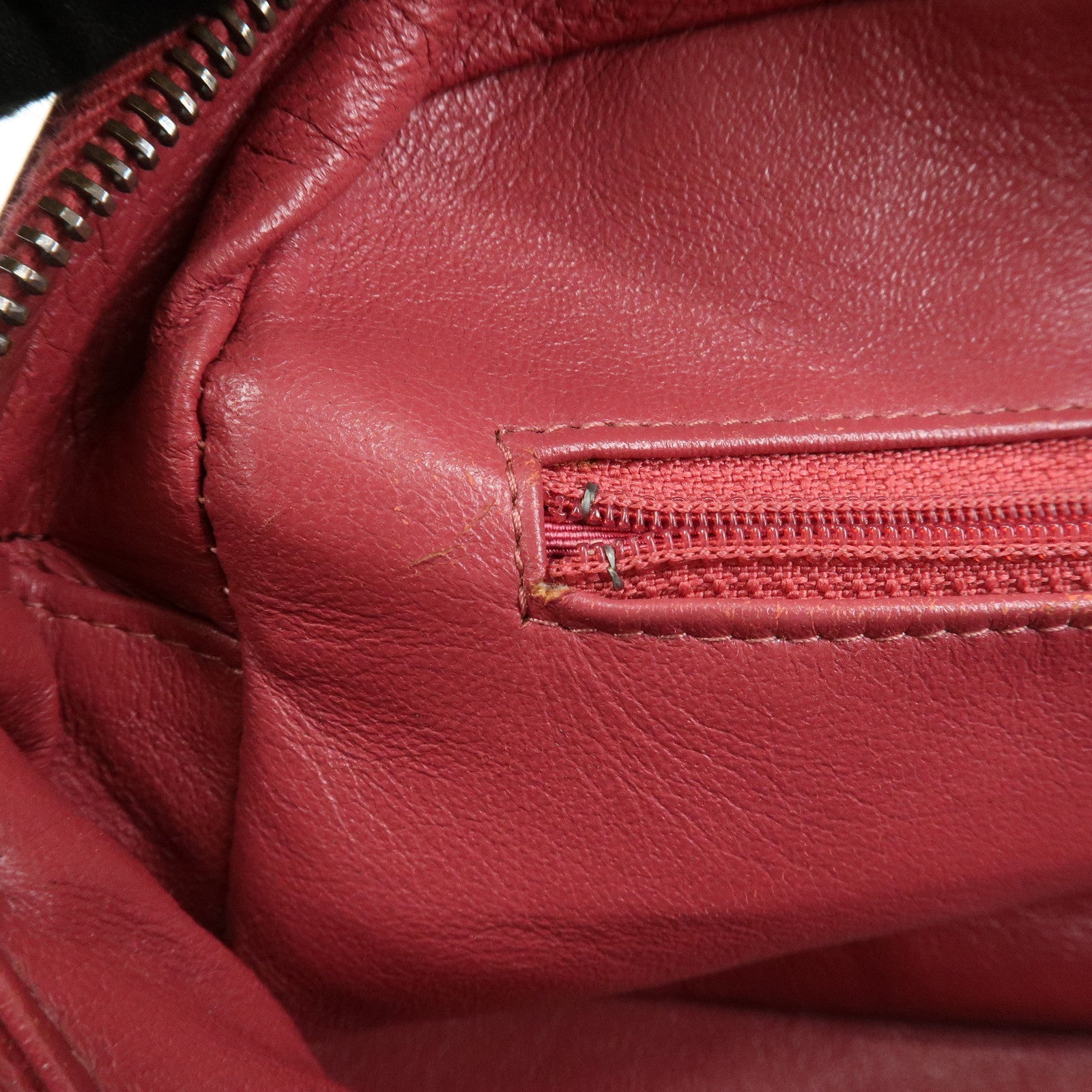 CHANEL Matelasse Leather Patent Leather Mini Boston Bag Pink Brown