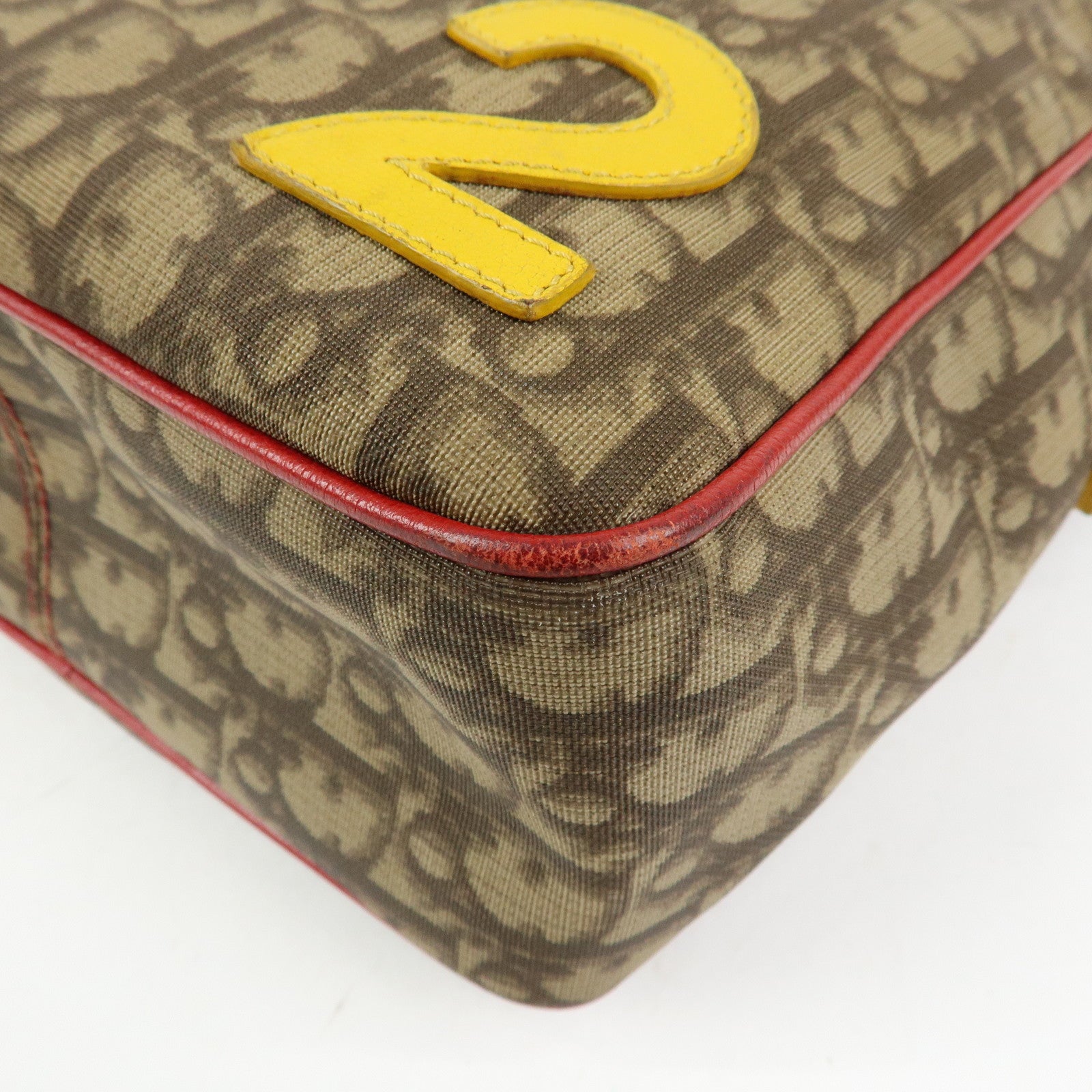 Christian Dior Rasta Trotter PVC Leather Shoulder Bag Brown