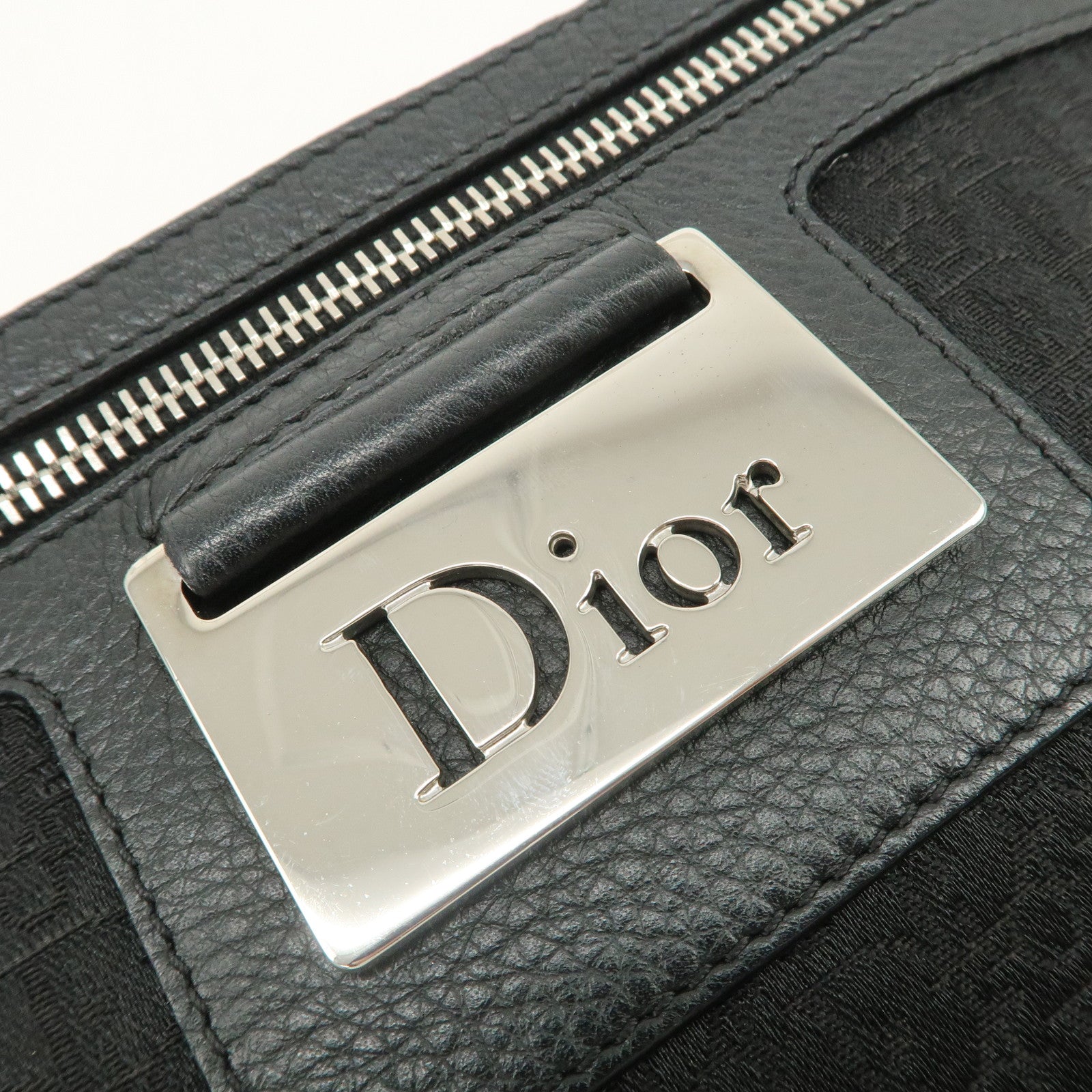 Christian Dior Street Chic Trotter Canvas Leather Shoulder Bag