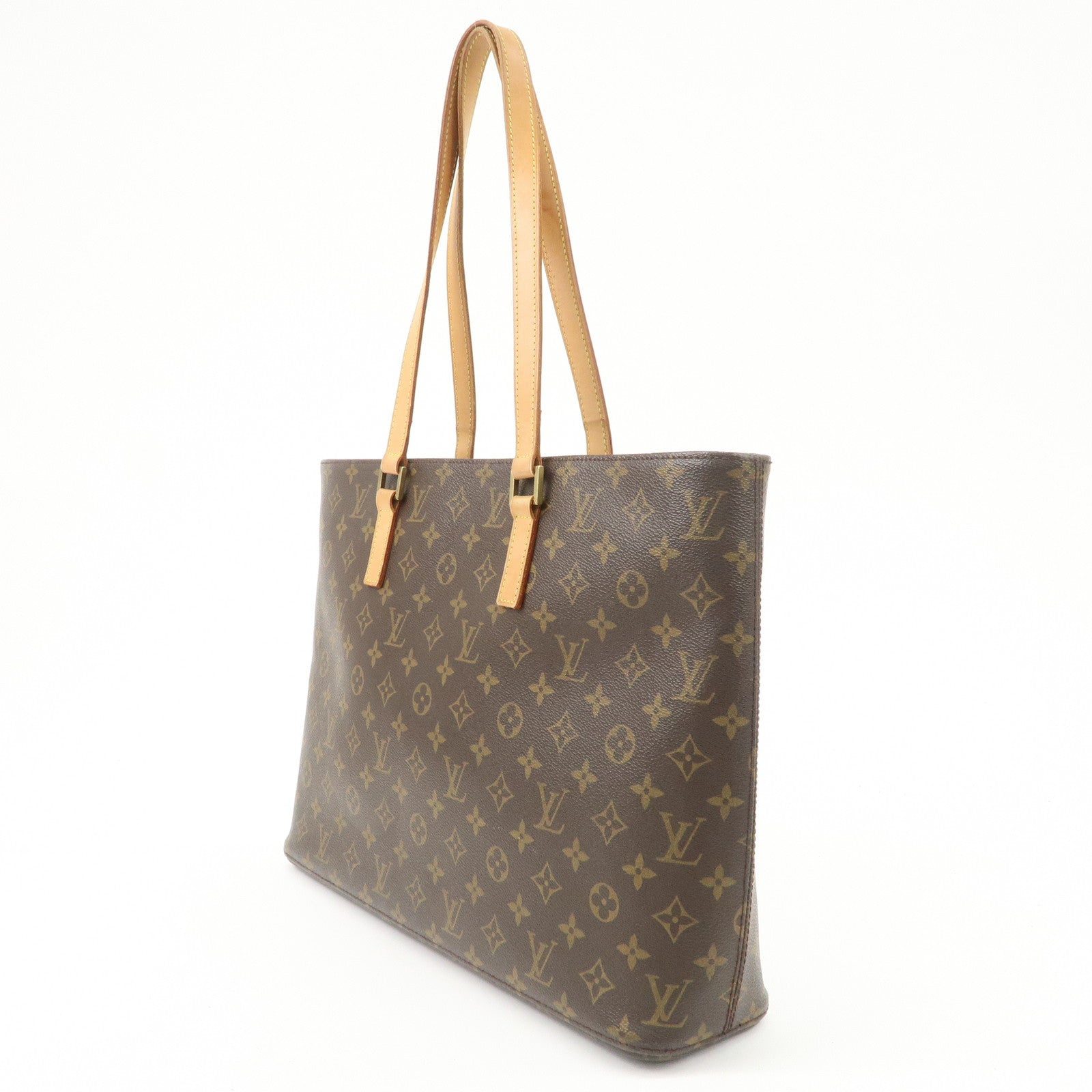 Louis Vuitton Monogram Luco Tote Bag Shoulder Bag Brown M51155 Used