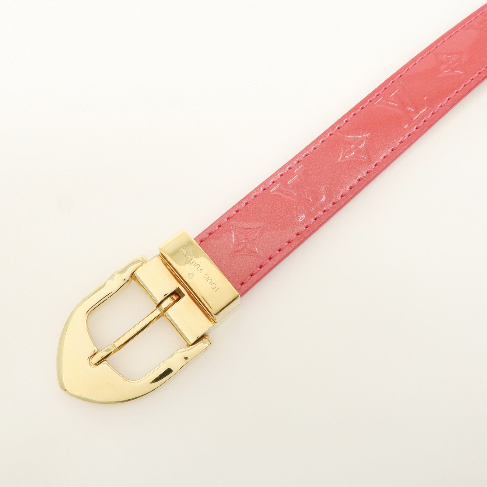 Louis Vuitton Monogram Vernis Leather Ceinture Belt 80/32 Framboise M9798