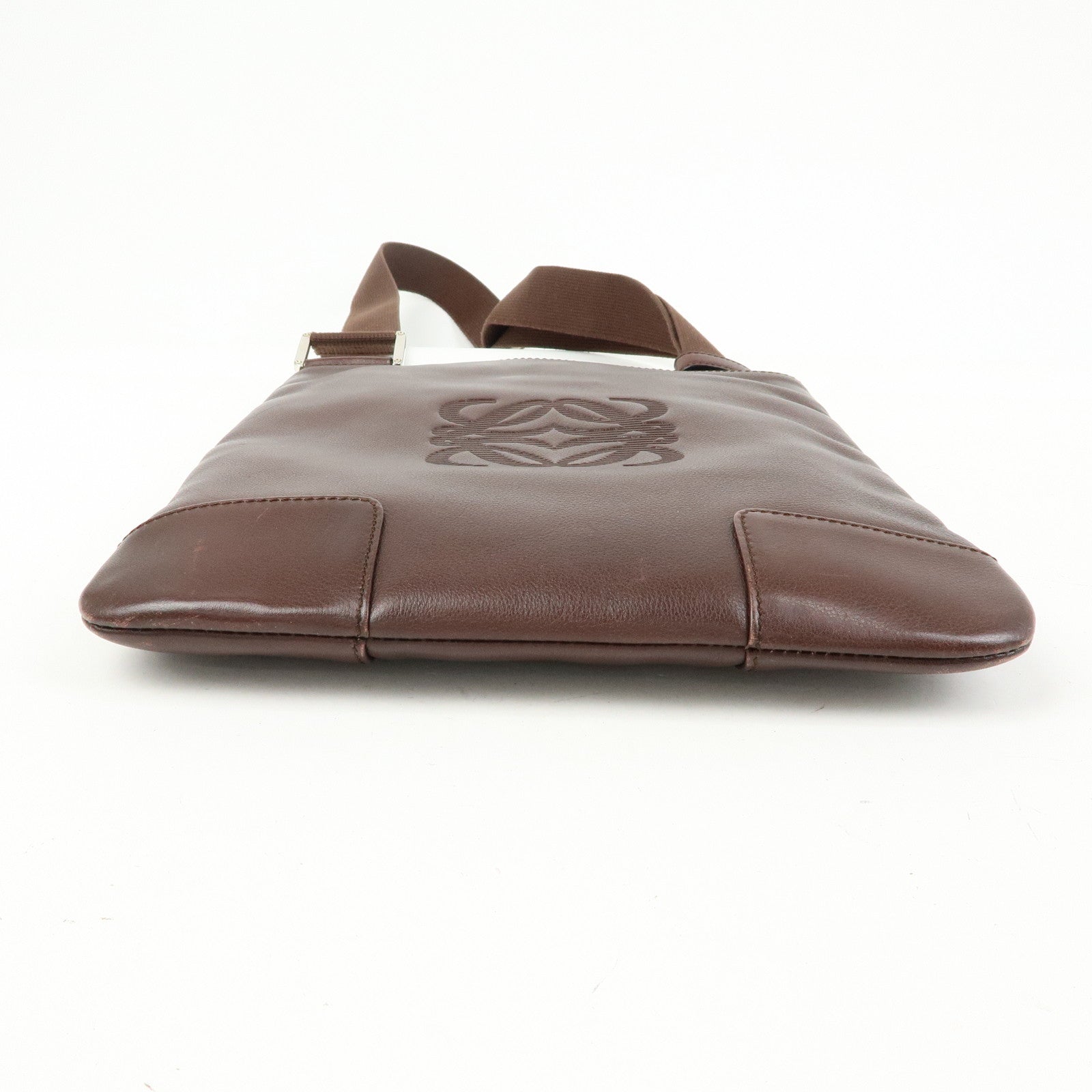 LOEWE Anagram Leather Shoulder Bag Crossbody Bag Brown