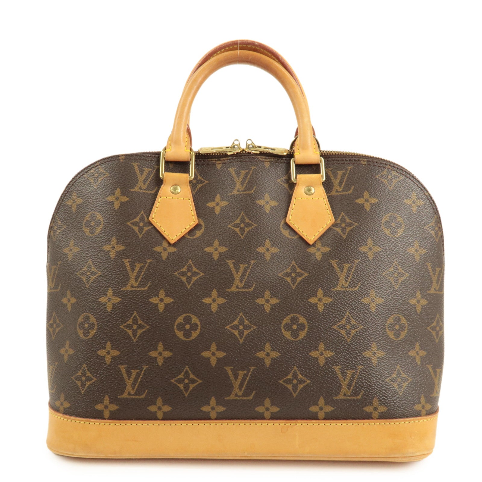 Louis Vuitton Monogram Canvas Alma Hand Bag Brown M51130 Used