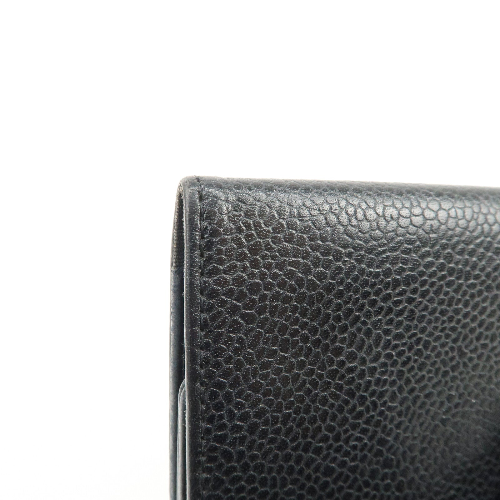 CHANEL COCO Mark Caviarskin 6 Rings Key Case Key Holder A13502