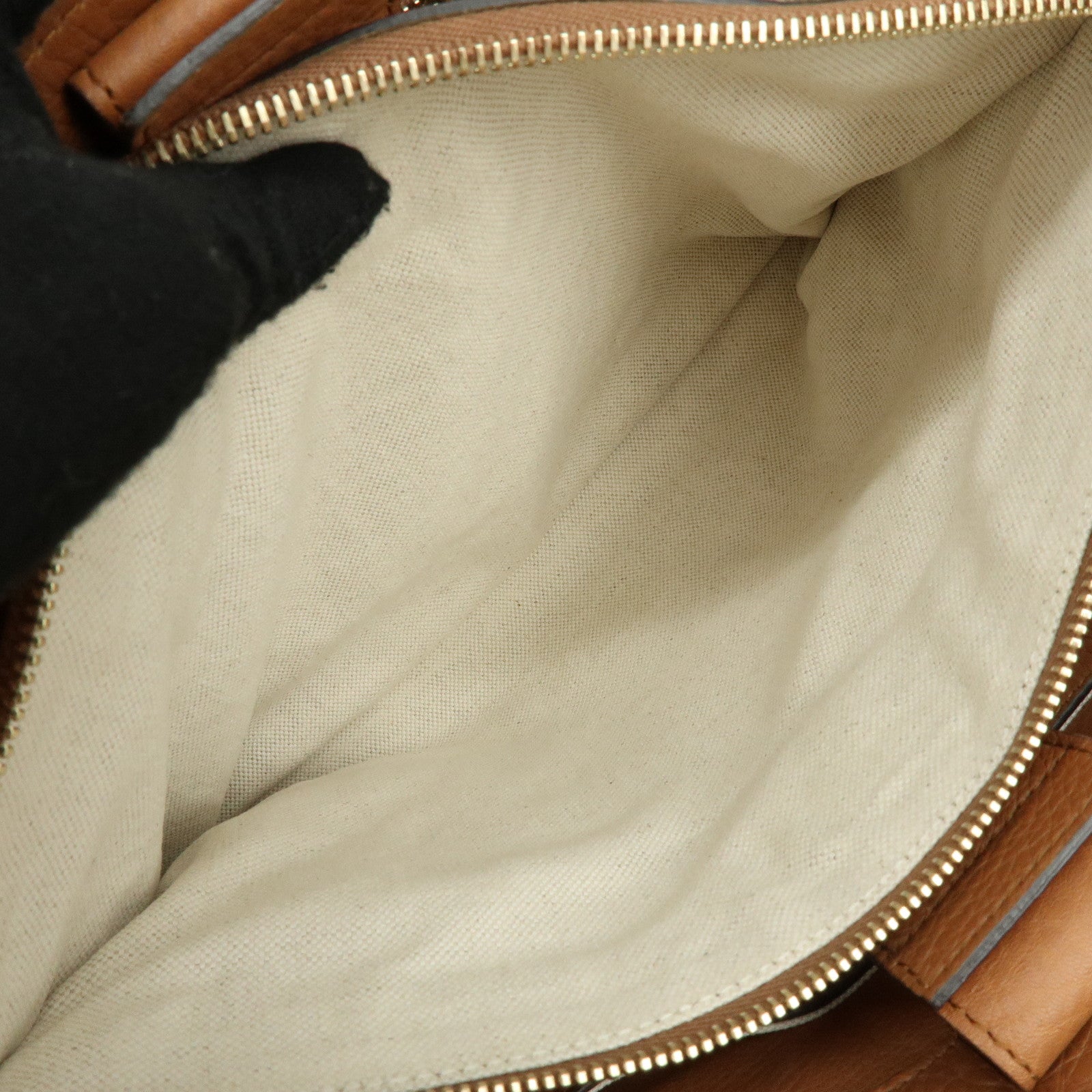GUCCI Bamboo Shopper Medium 2Way Bag Shoulder Bag Brown 323660