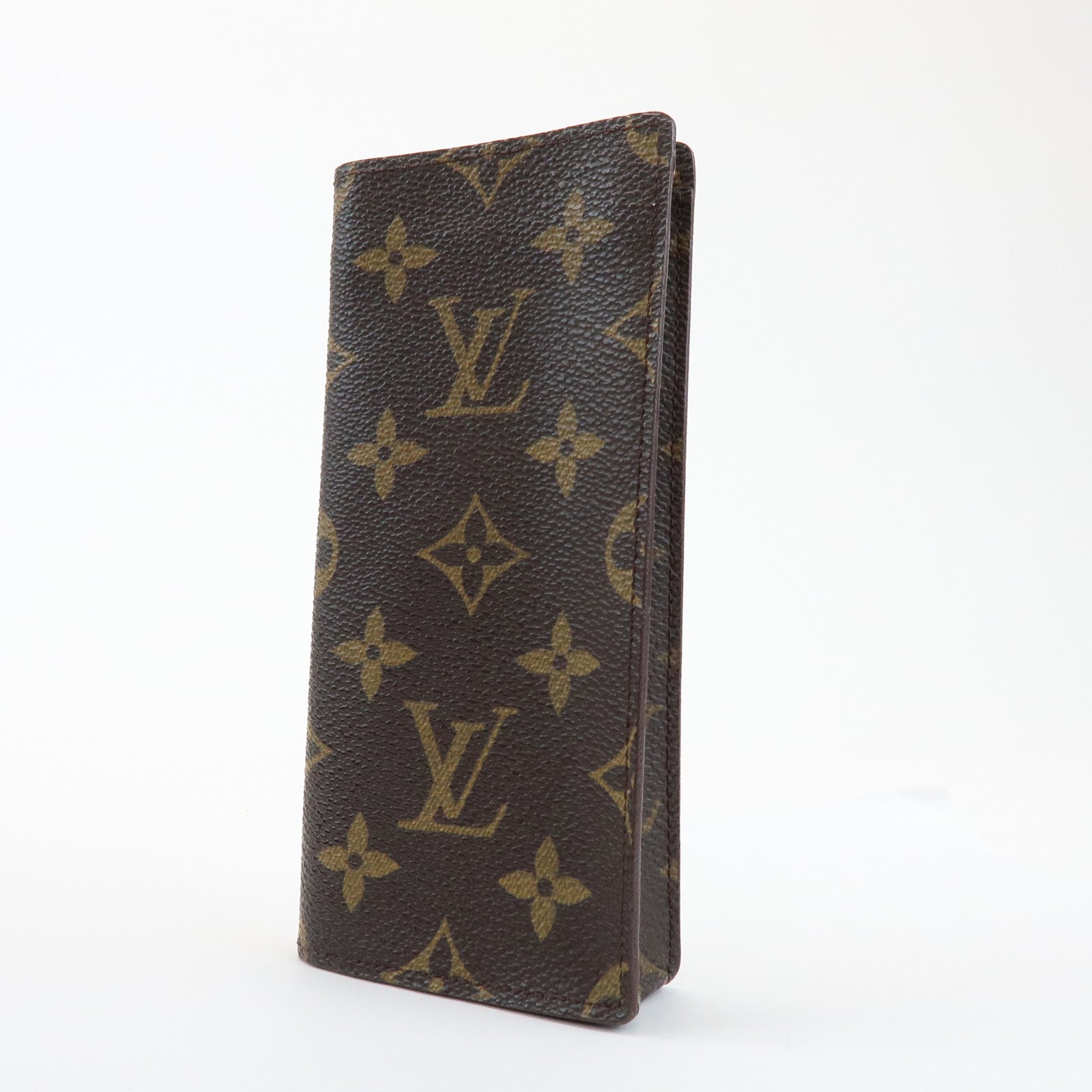 Louis Vuitton Monogram Leather Set of 3 Glasses Case Brown M62962