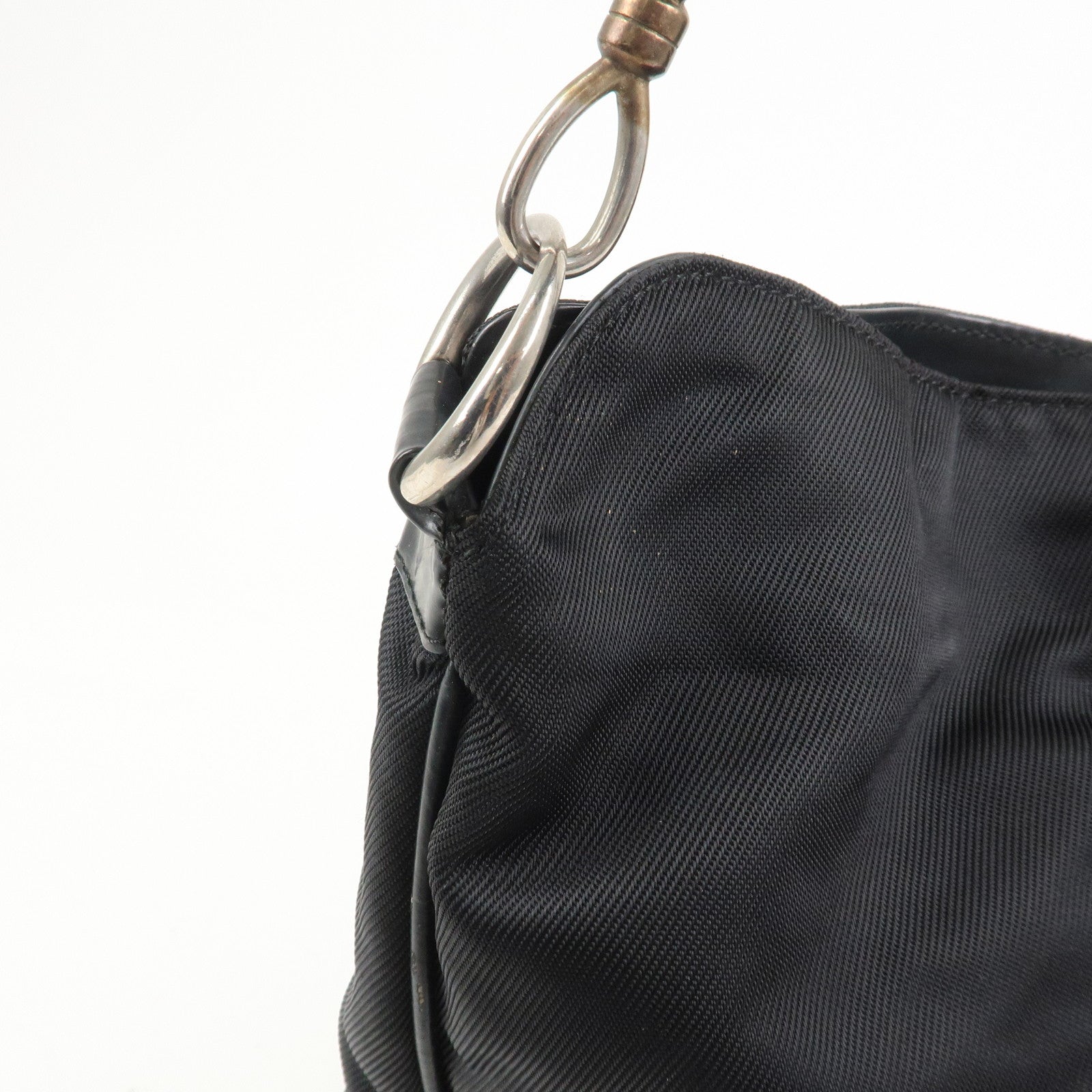 GUCCI Bamboo Nylon 2Way Bag Hand Bag Shoulder Bag 001.2404