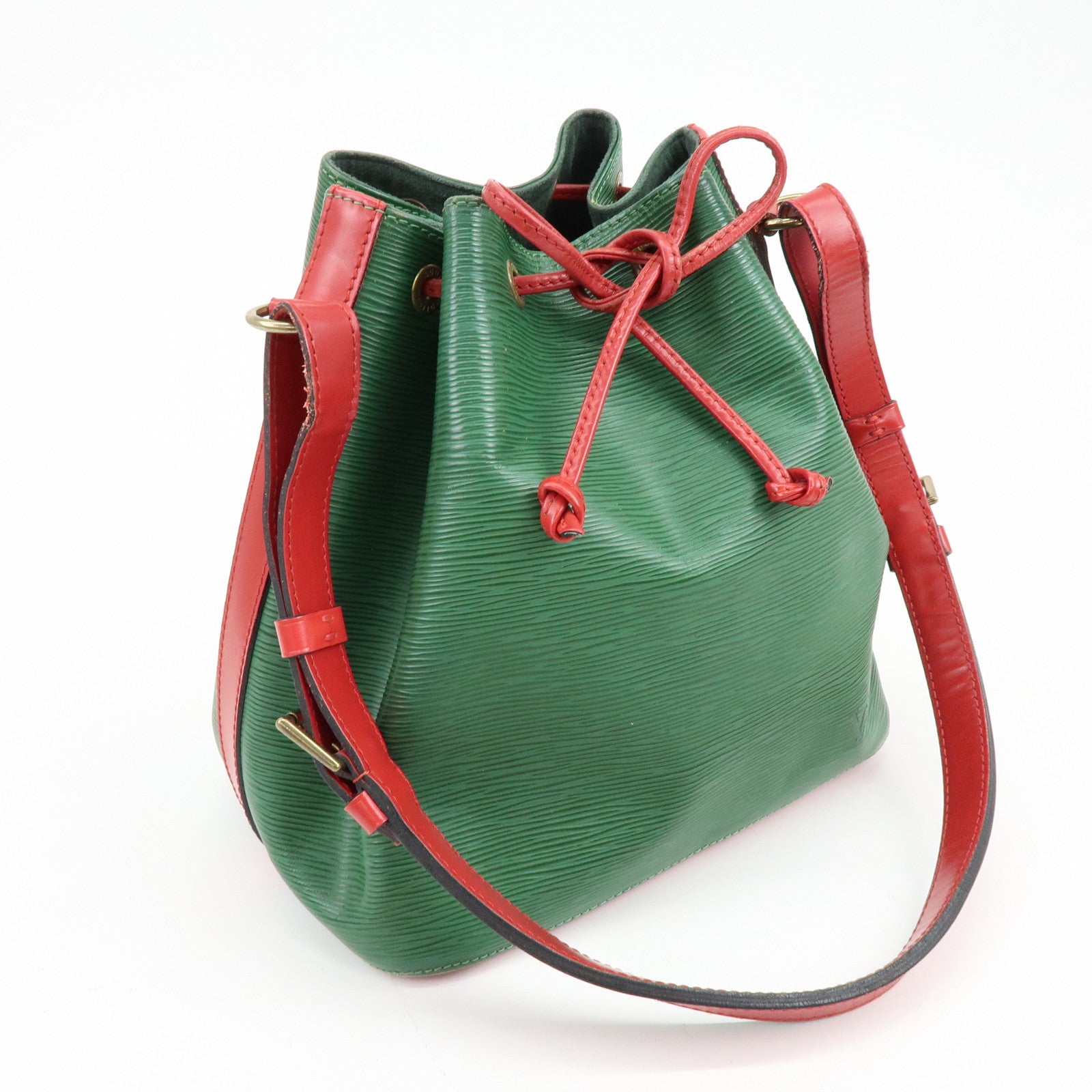 Louis Vuitton Epi Petit Noe Shoulder Bag Green Red M44147