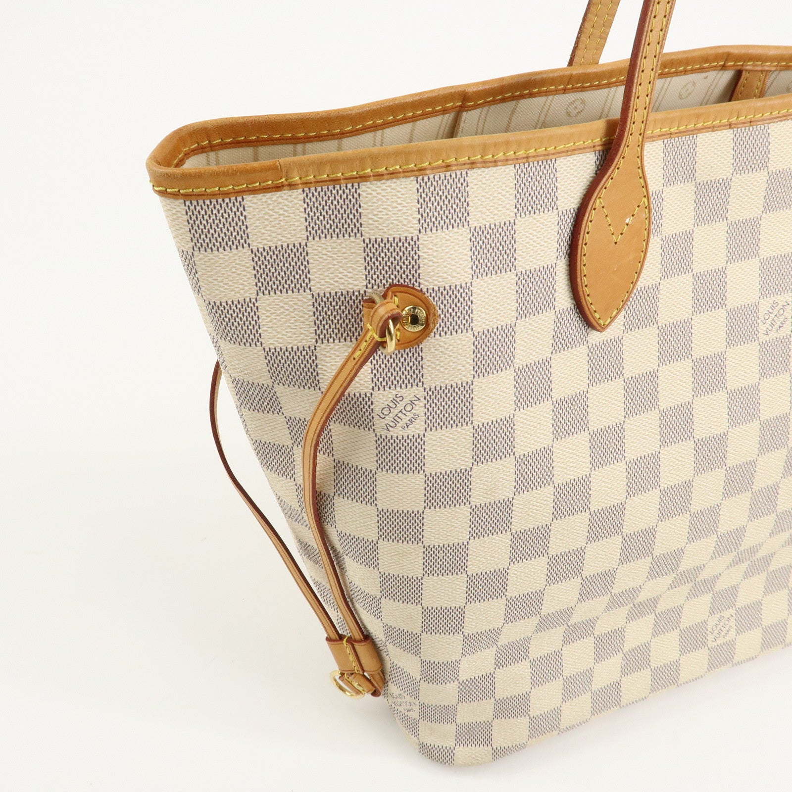 Louis Vuitton Damier Azur Neverfull MM Tote Bag Shoulder Bag N51107 Used